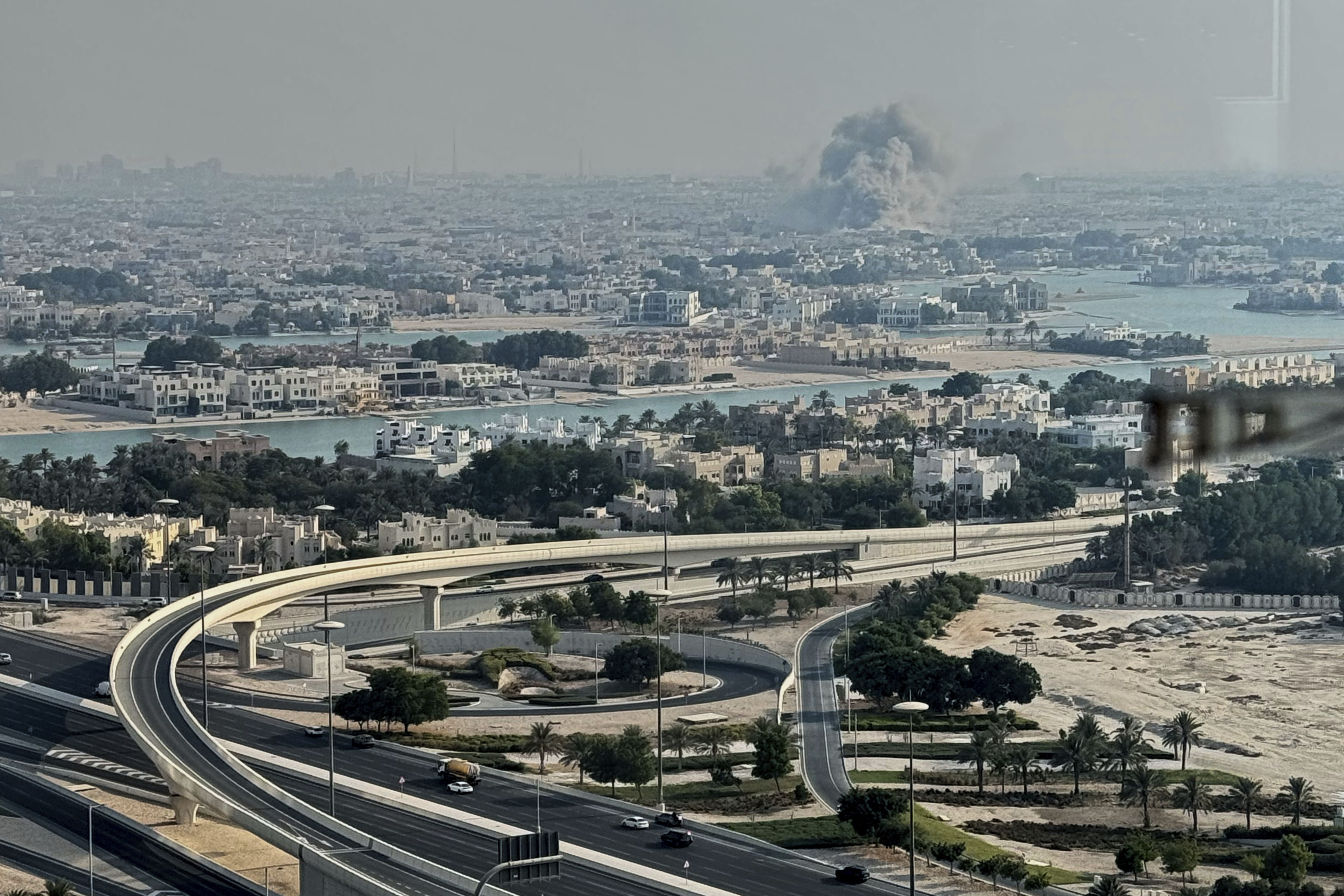 Smoke rises from an Israeli strike in Qatar on Tuesday.