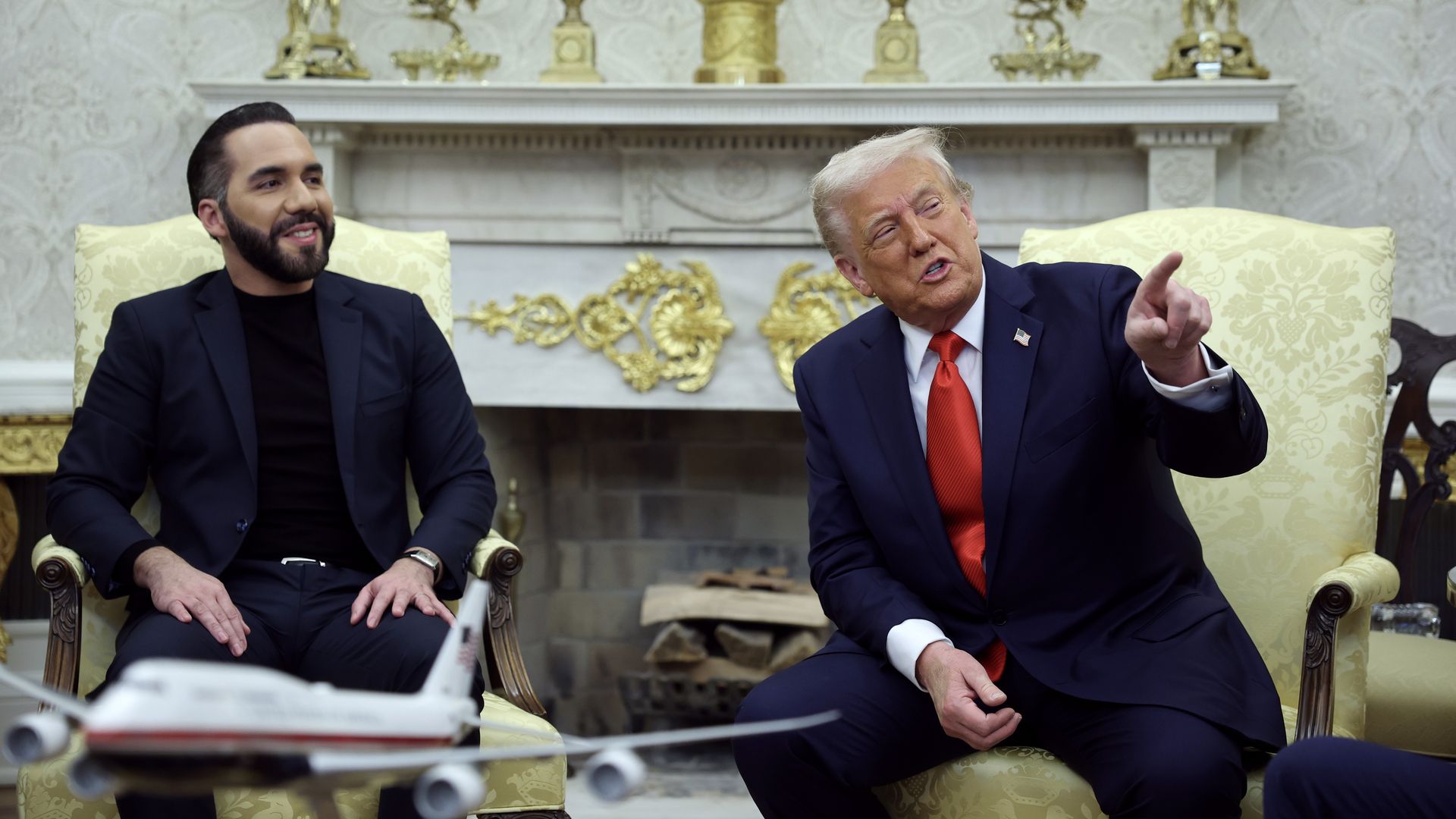 El Salvador president Bukele and Trump in the Oval Office