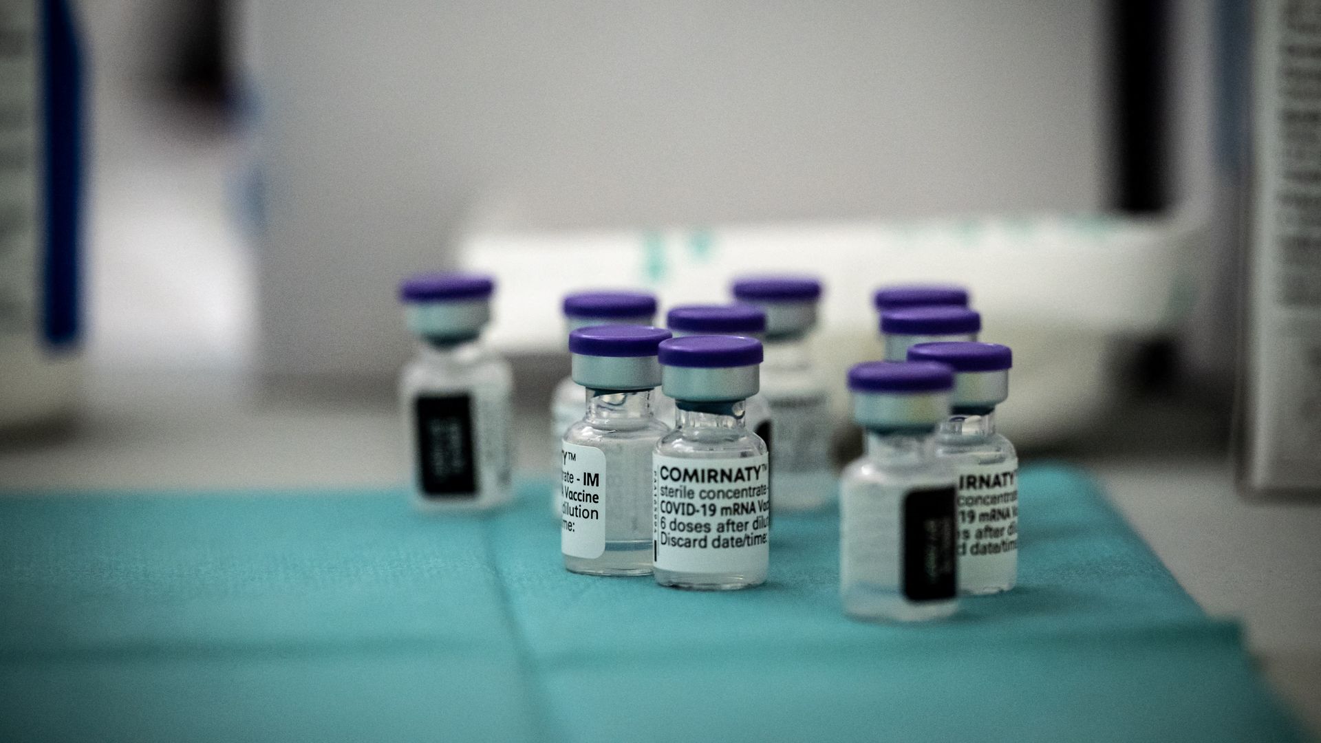 Vials of Pfizer vaccine