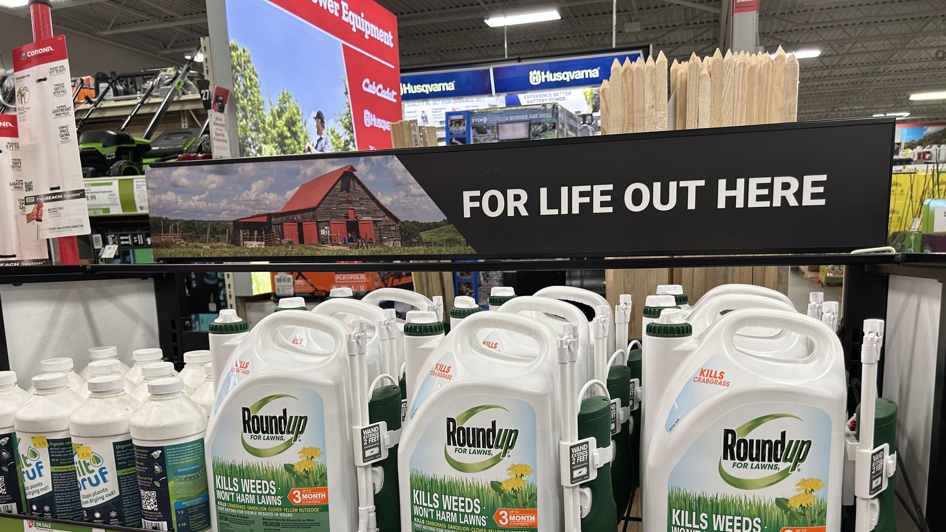 Tractor Supply Company store, Roundup weed killer, Denver, North Carolina. 