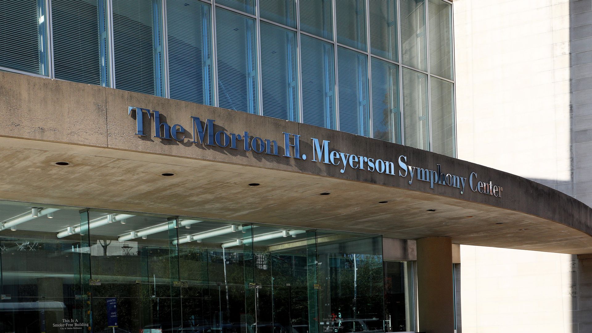 The Dallas symphony center front doors
