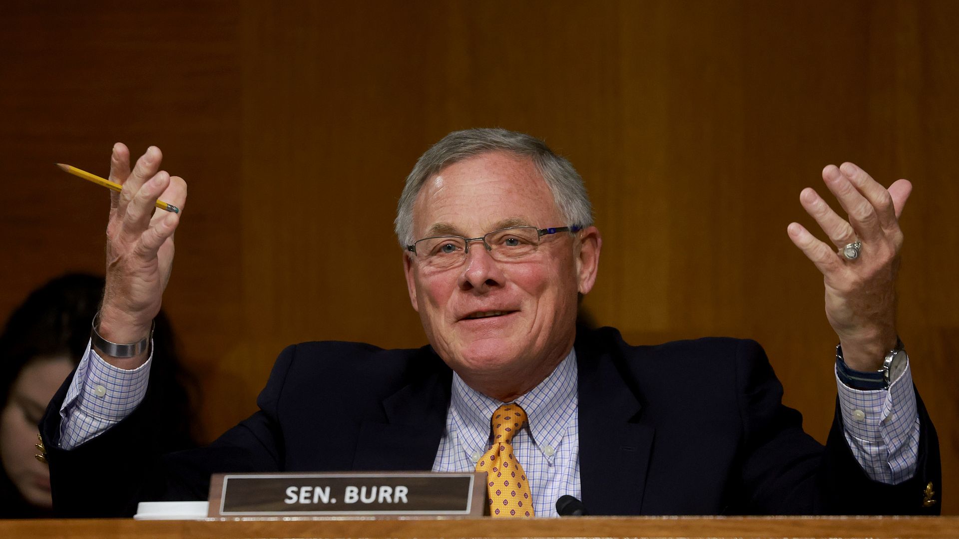 Sen. Richard Burr (R-NC) speaks during the COVID Federal Response Hearing on Capitol Hill on June 16, 2022 in Washington, DC.