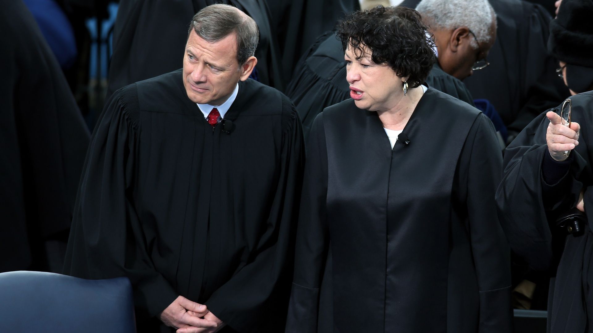 Chief Justice John Roberts and Justice Sonia Sotomayor in 2013