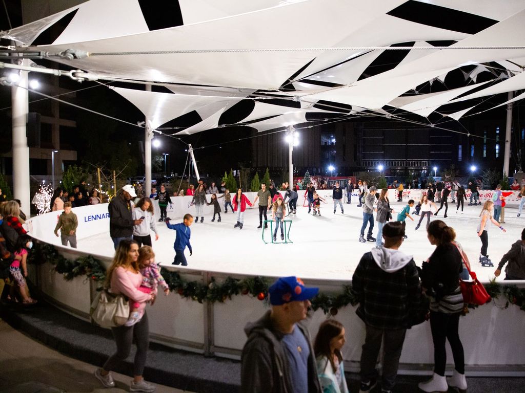 outdoor ice skating rink christmas