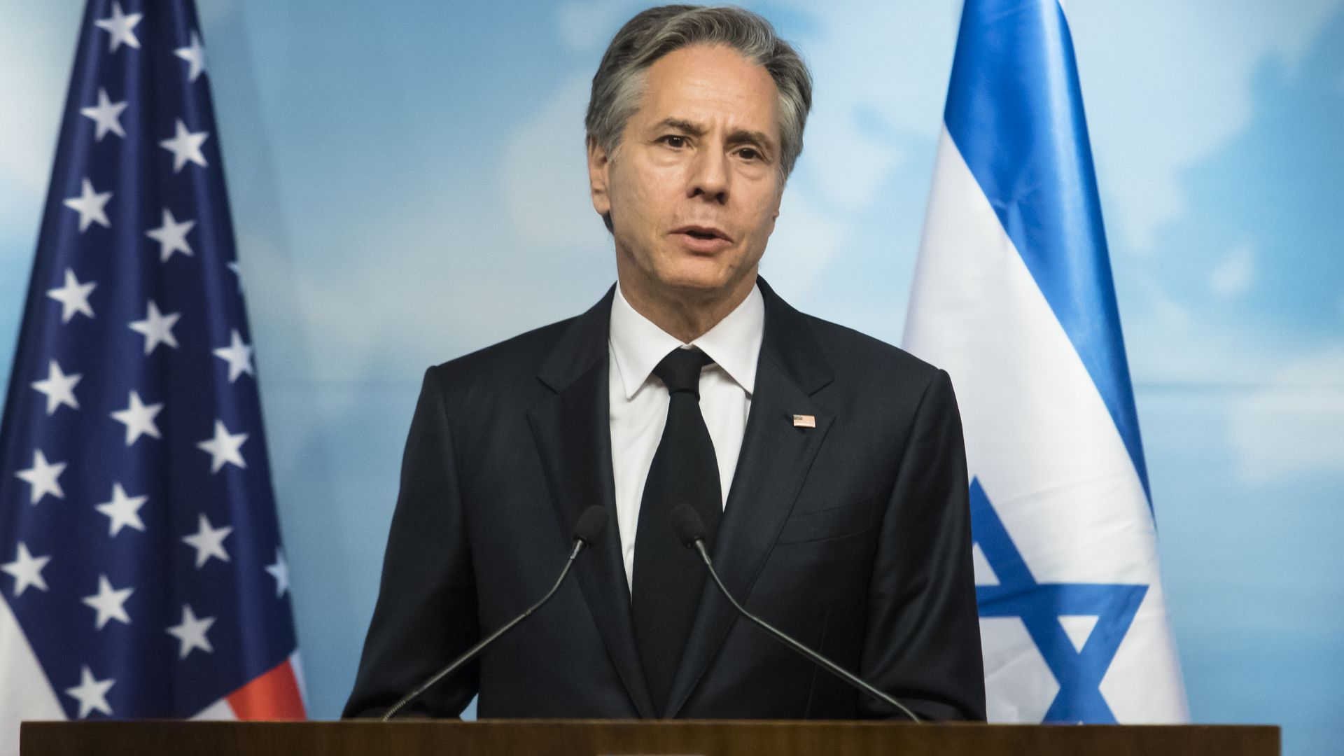 Secretary of State Tony Blinken in Jerusalem in January. Photo:  Amir Levy/Getty Images