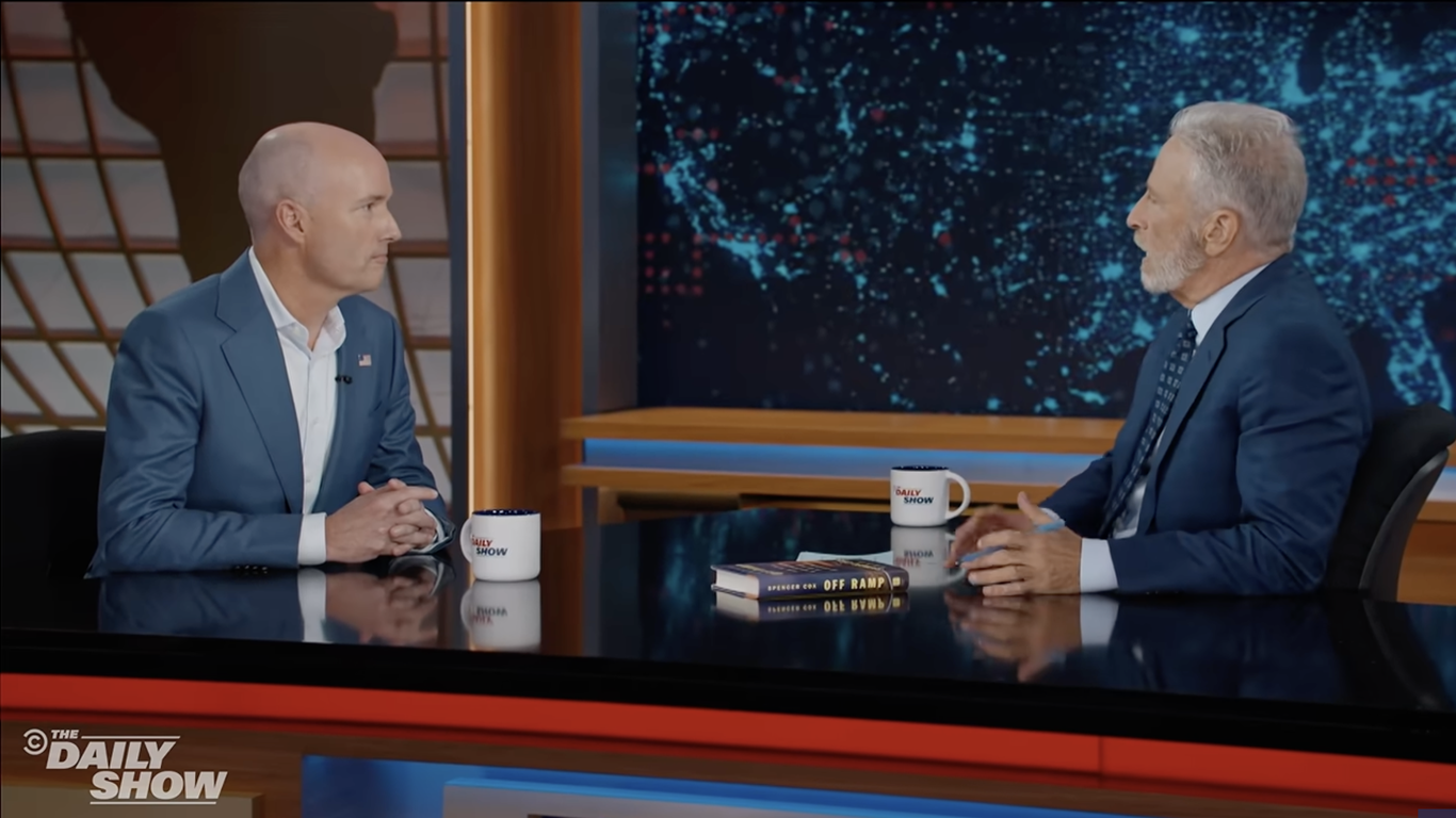 Jon Stewart pushes back on Gov. Cox's civility campaign