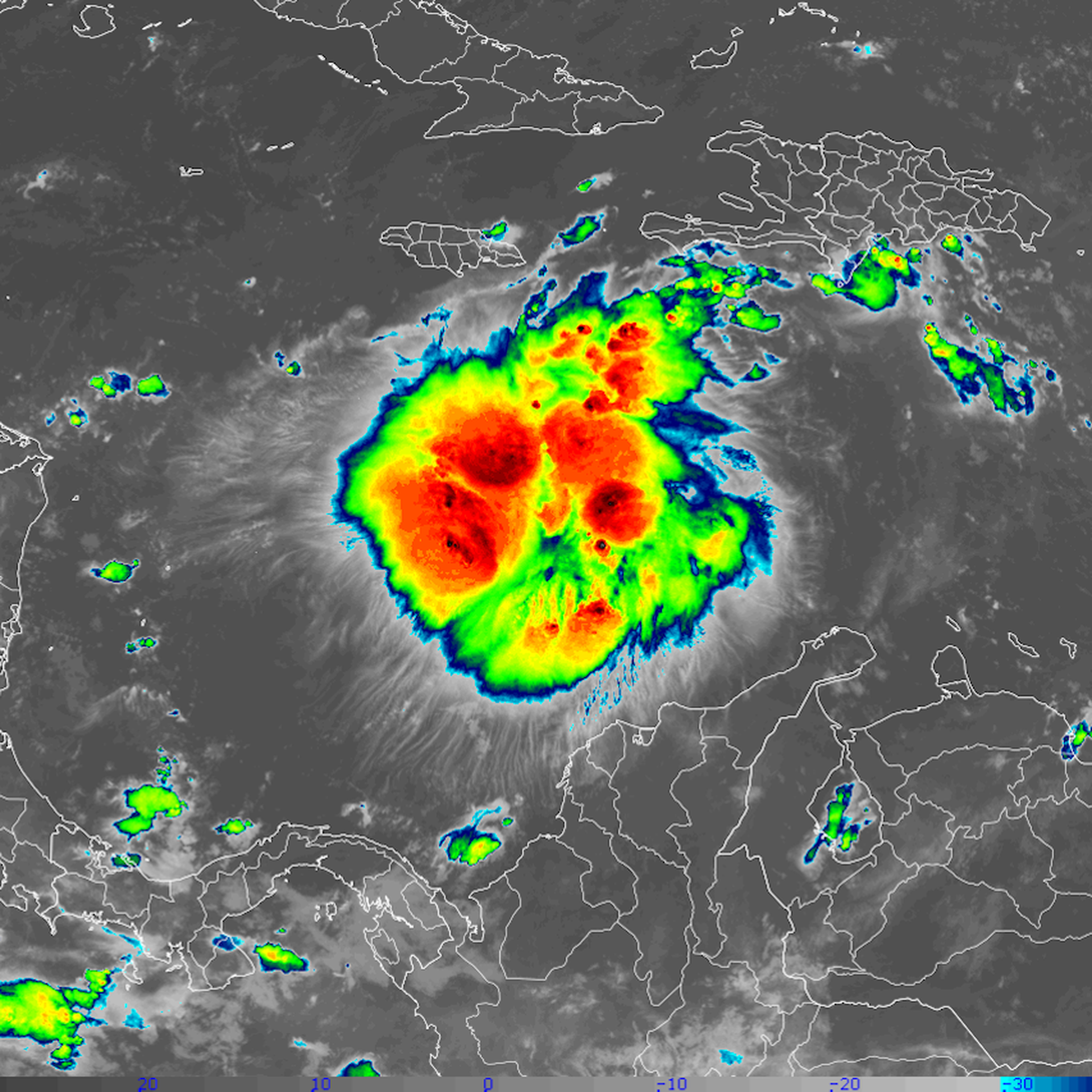 Tropical Storm Ian seen via satellite on Sept. 24. 