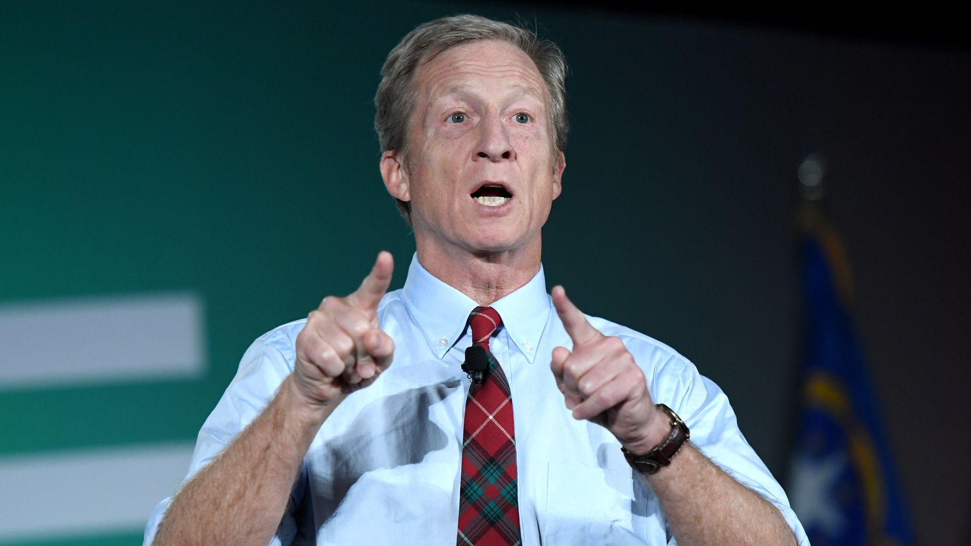 Tom Steyer on stage.