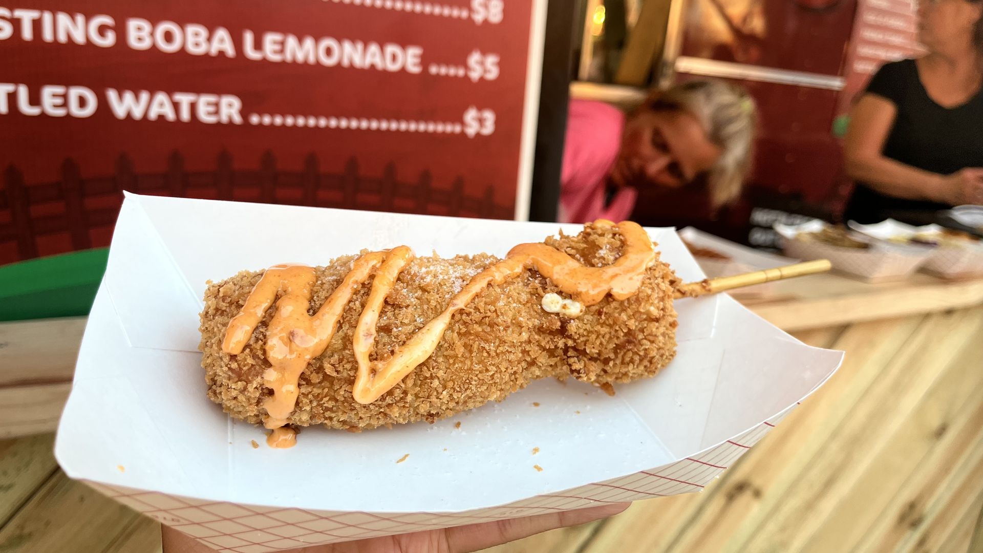 Korean egg corndog