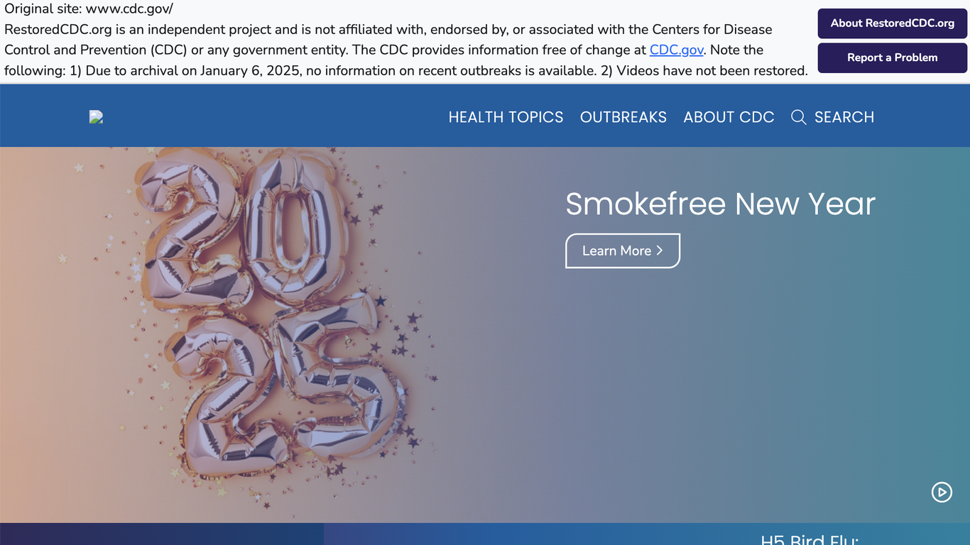 Volunteers revive pre-Trump CDC website