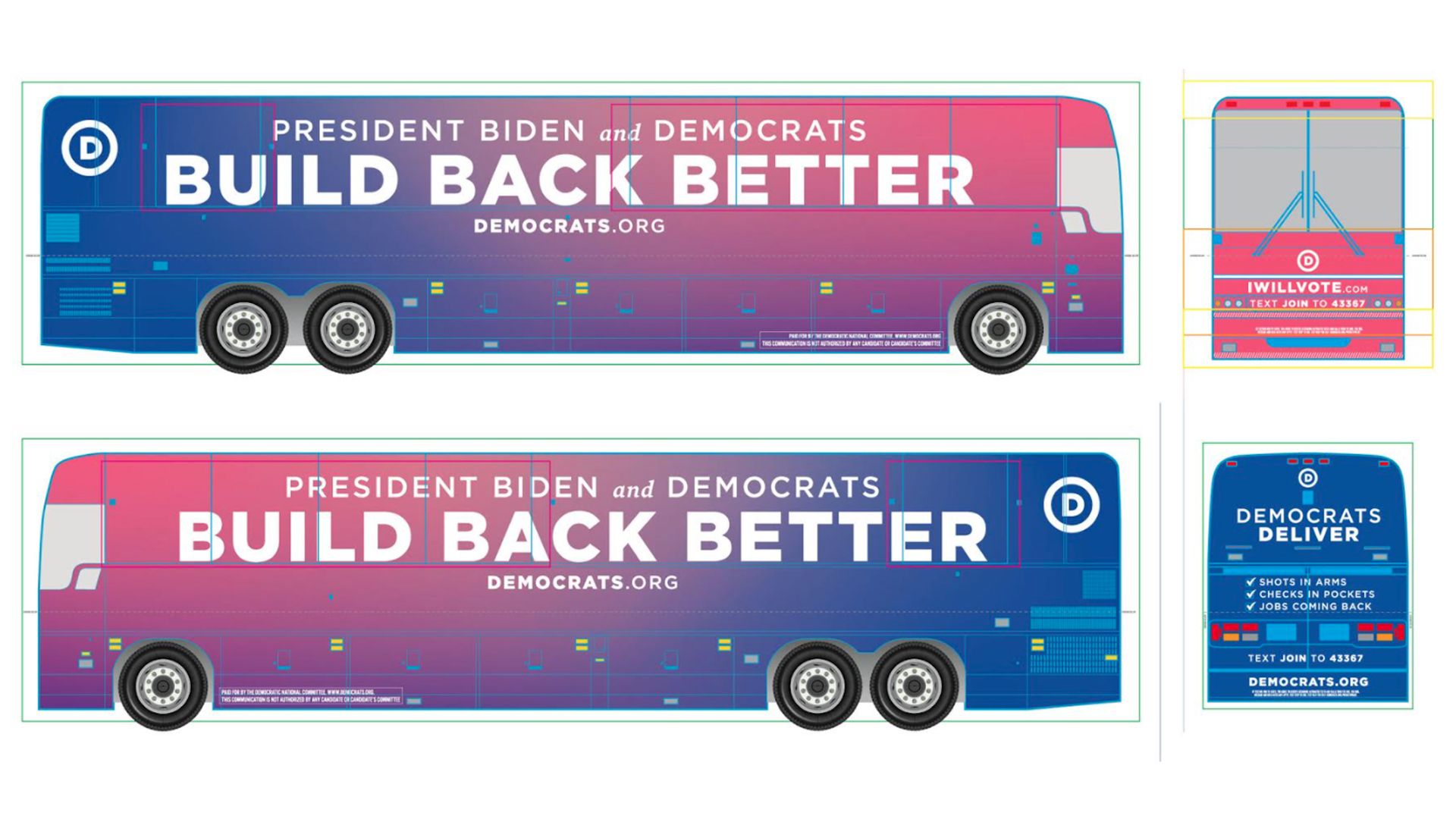 Illustration of the DNC's bus