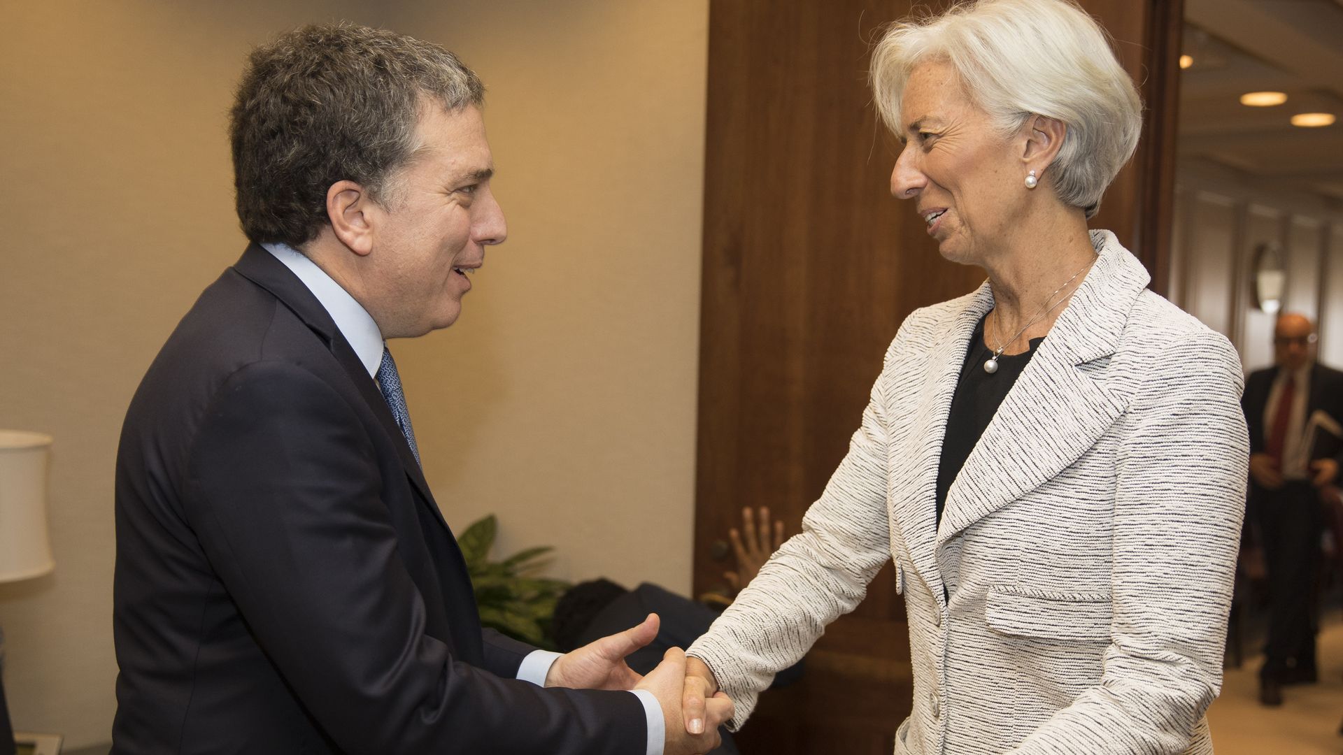 International Monetary Director Christine Lagarde meets Argentine Treasury Minister Nicolas Dujovne