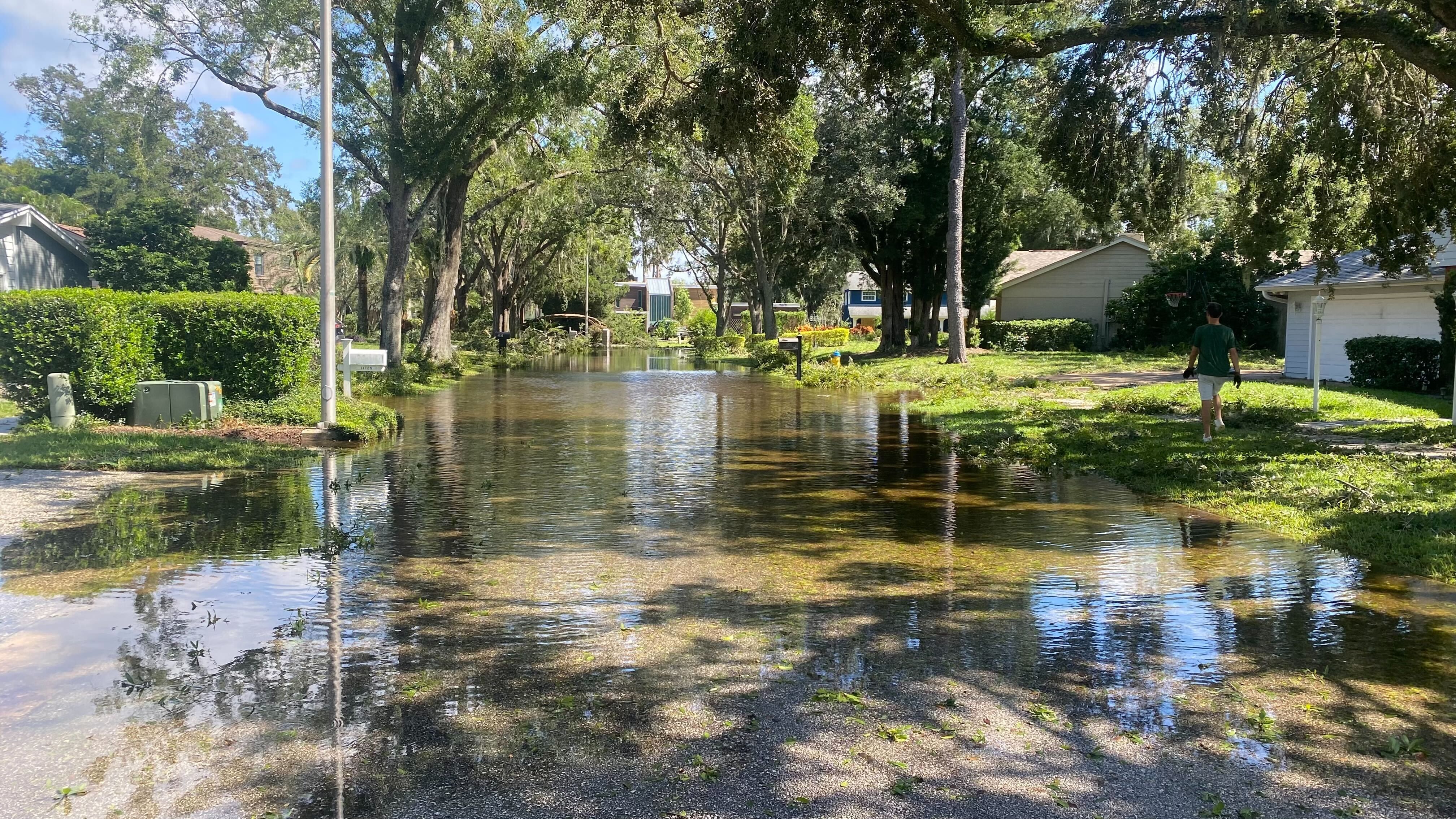 A flooded street in Tampa. 