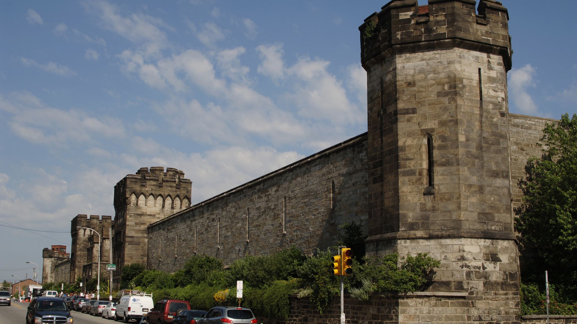 An exterior look of Eastern State Penitentiary in Philly.
