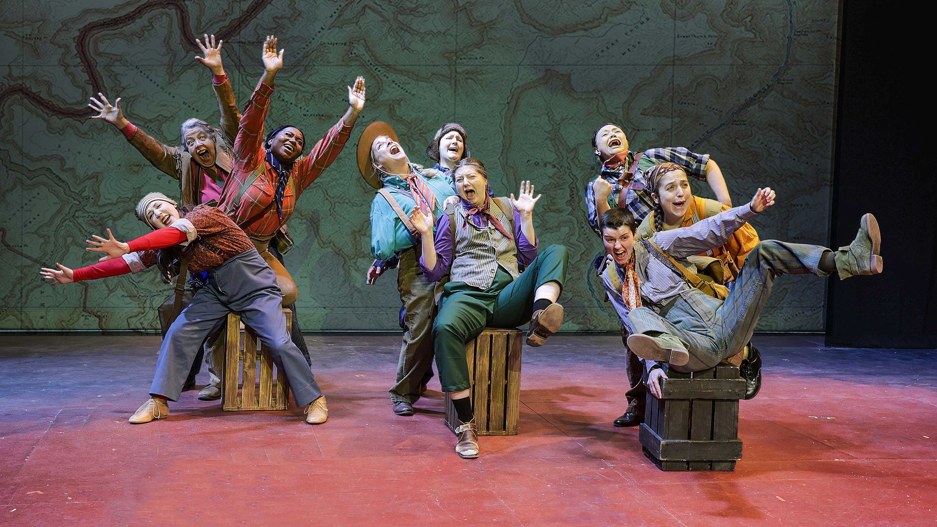 A photo from the play "Men on Boats."