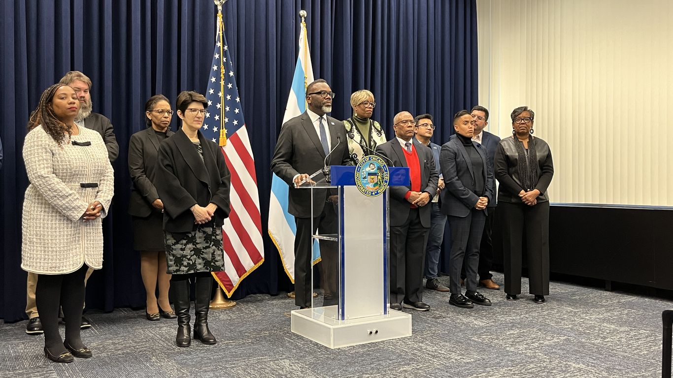 Mayor Brandon Johnson cuts the property tax hike - Axios Chicago