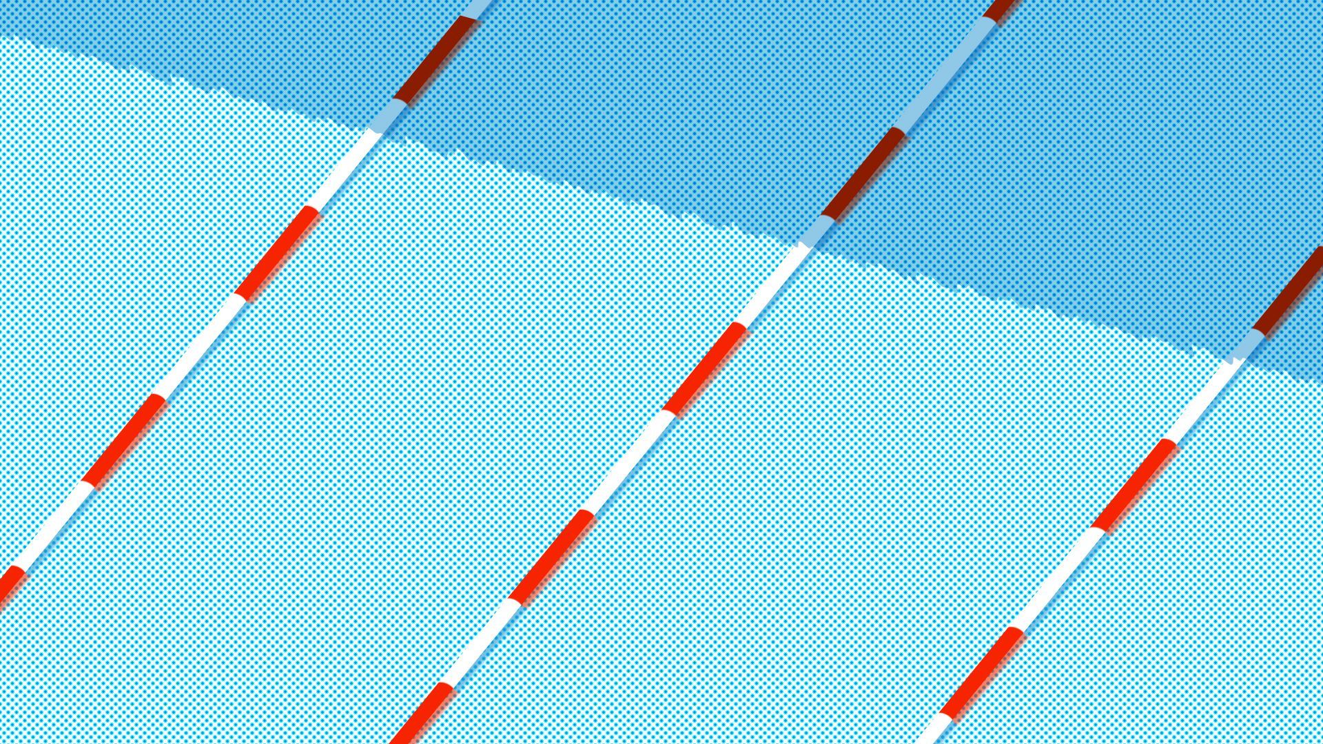 Illustration of Olympic swim lanes