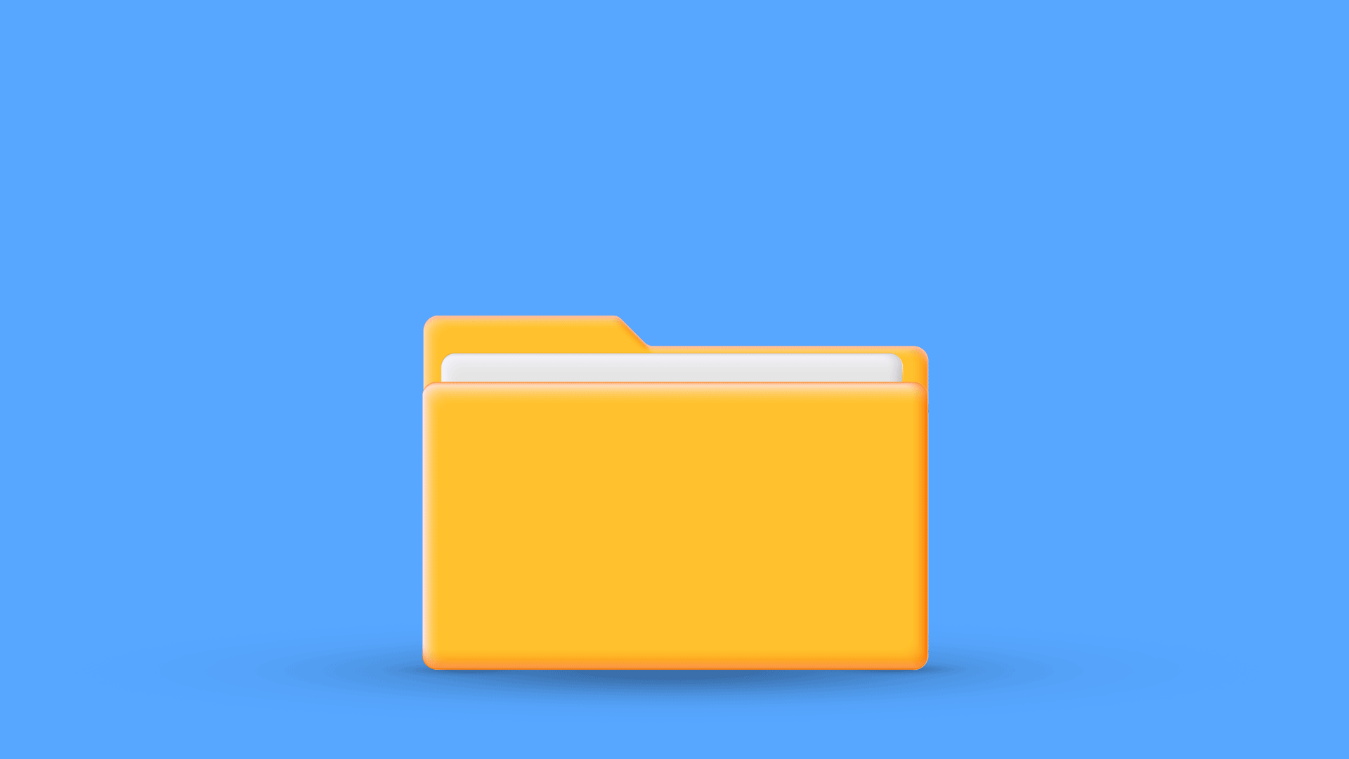 Illustration of a folder icon opening and a pixel heart emerging and spinning
