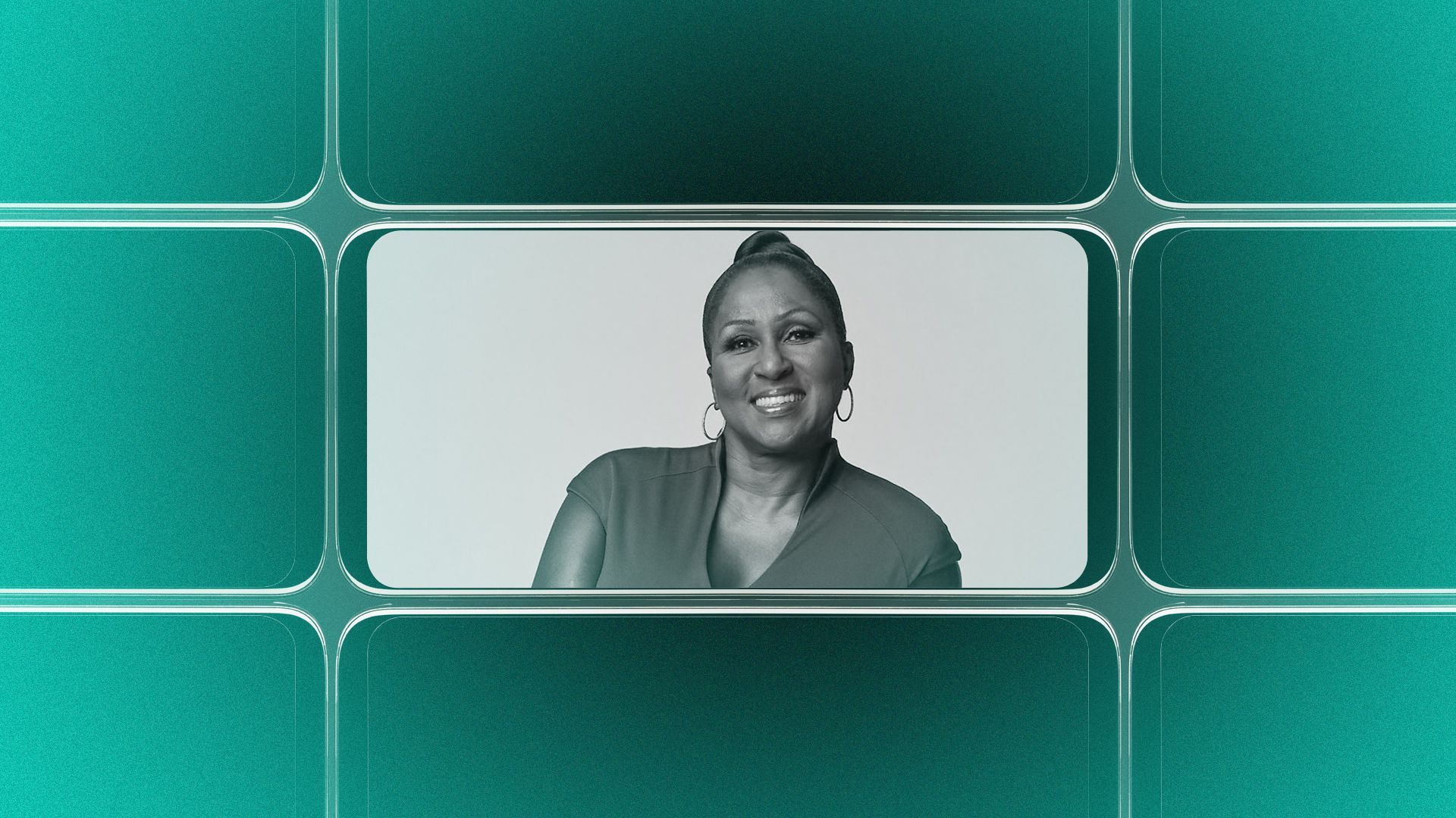 Photo illustration of a briefcase with a photo of Lisa Rayam.