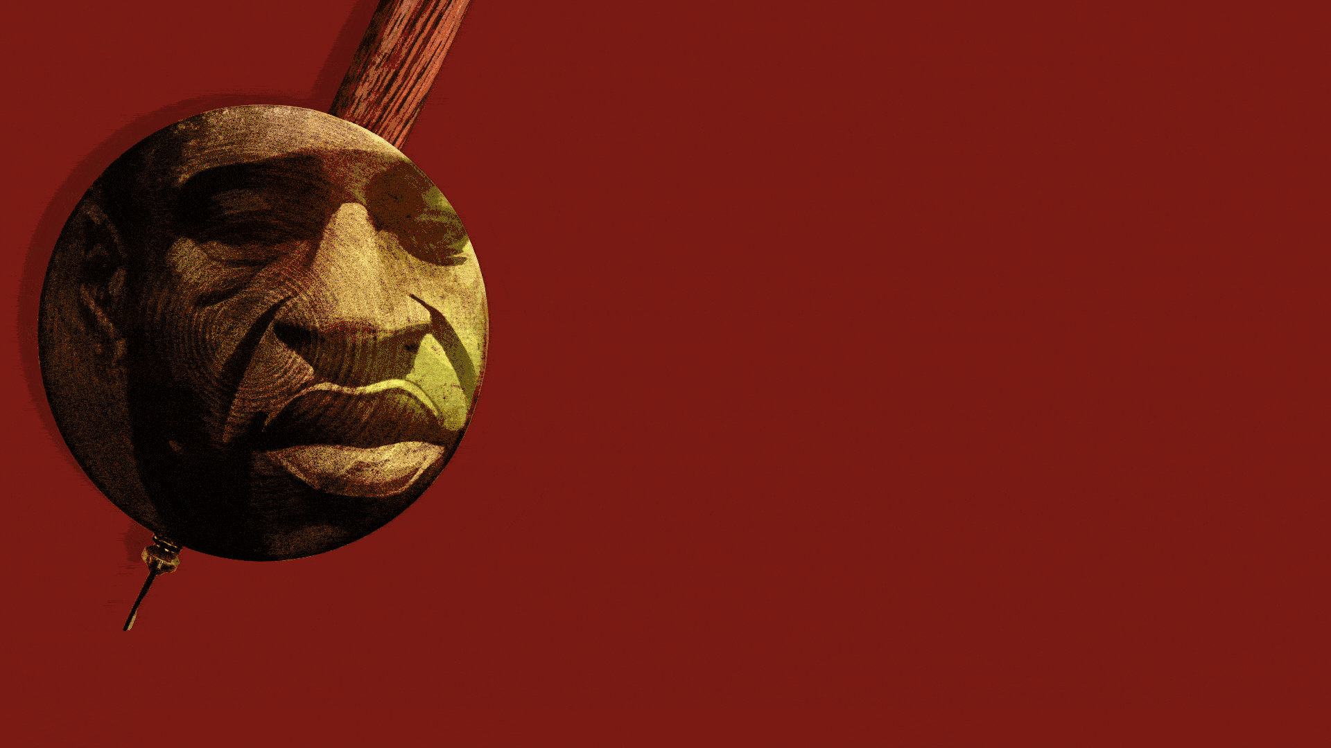 Photo illustration of George Floyd and President Donald Trump reflected on a swinging clock pendulum.