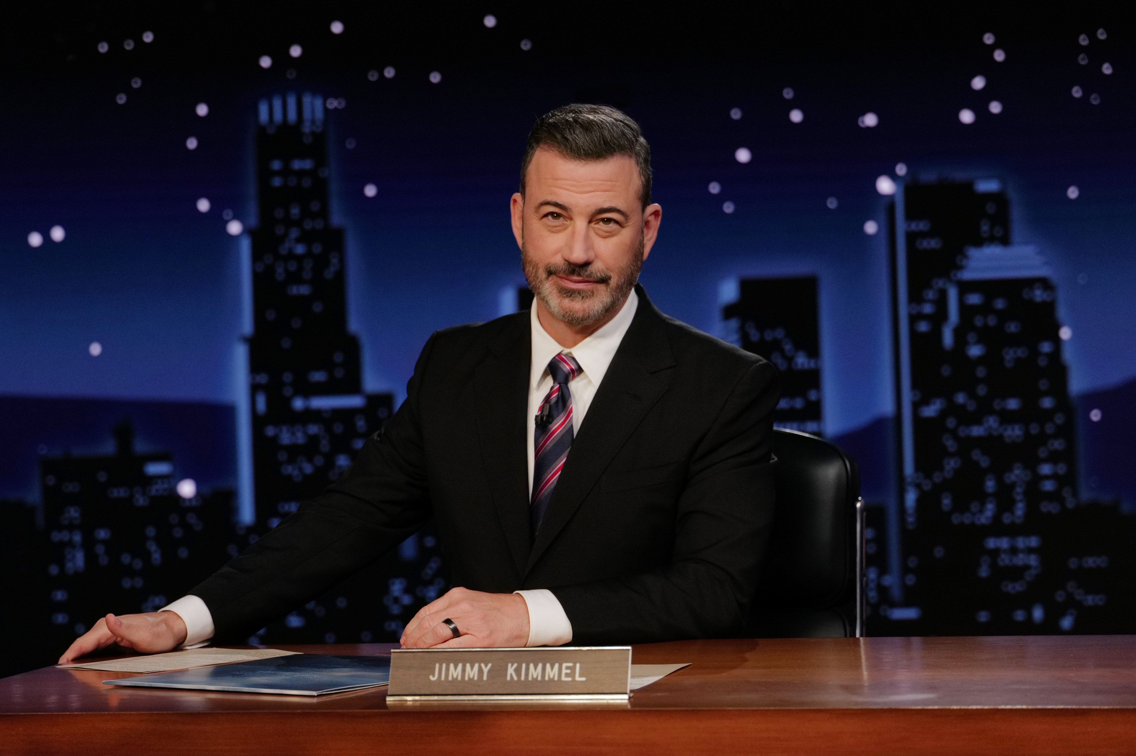 Jimmy Kimmel hosting his first show after being pulled off the air on Tuesday.