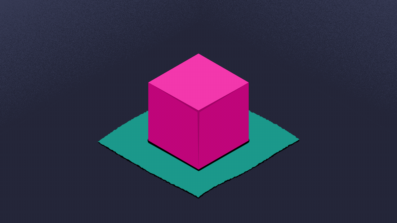 Illustration of a hook pulling a rug out from under a block, which then collapses.