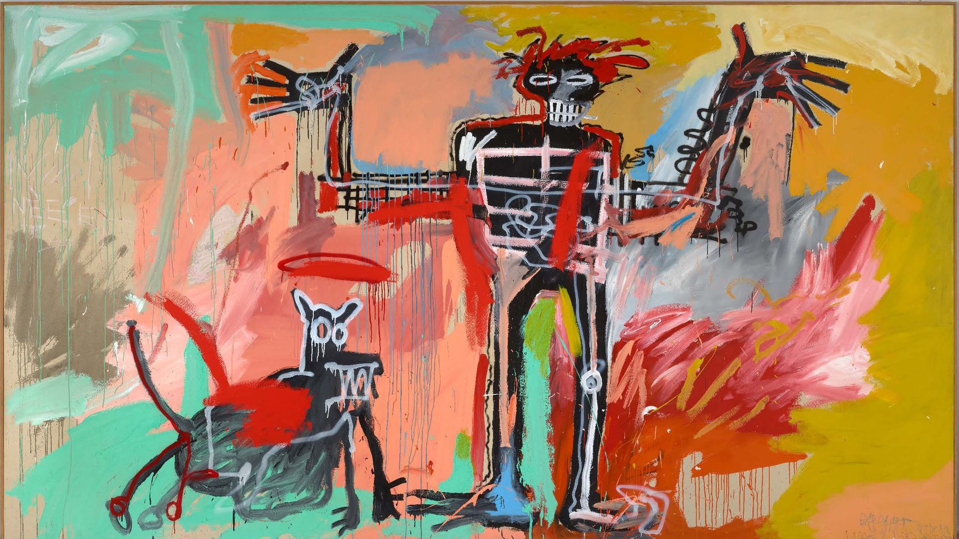 An image of Jean-Michel Basquiat's “Boy and Dog in a Johnnypump."