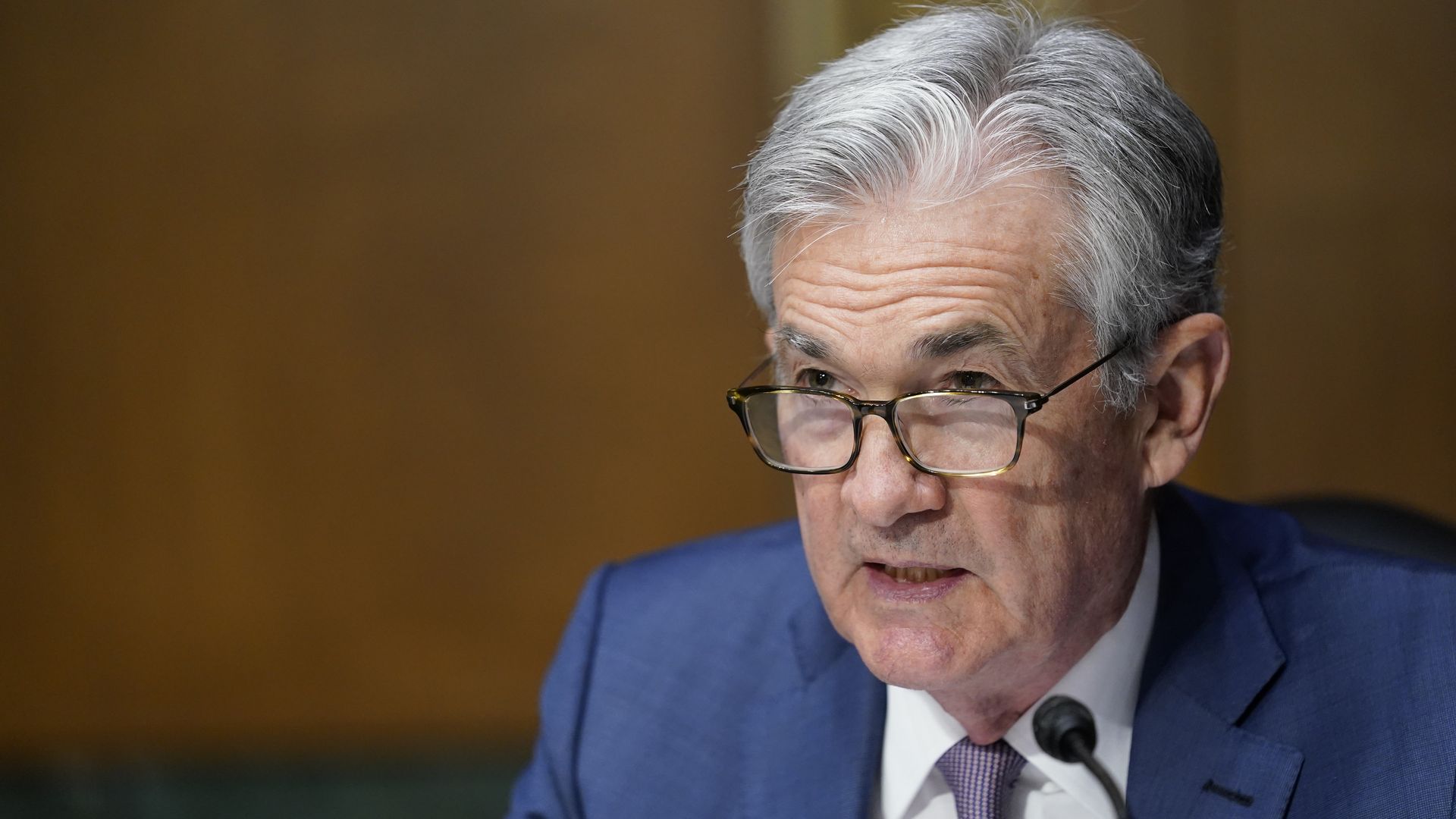 Federal Reserve Chairman Jerome Powell at a Senate Committee hearing