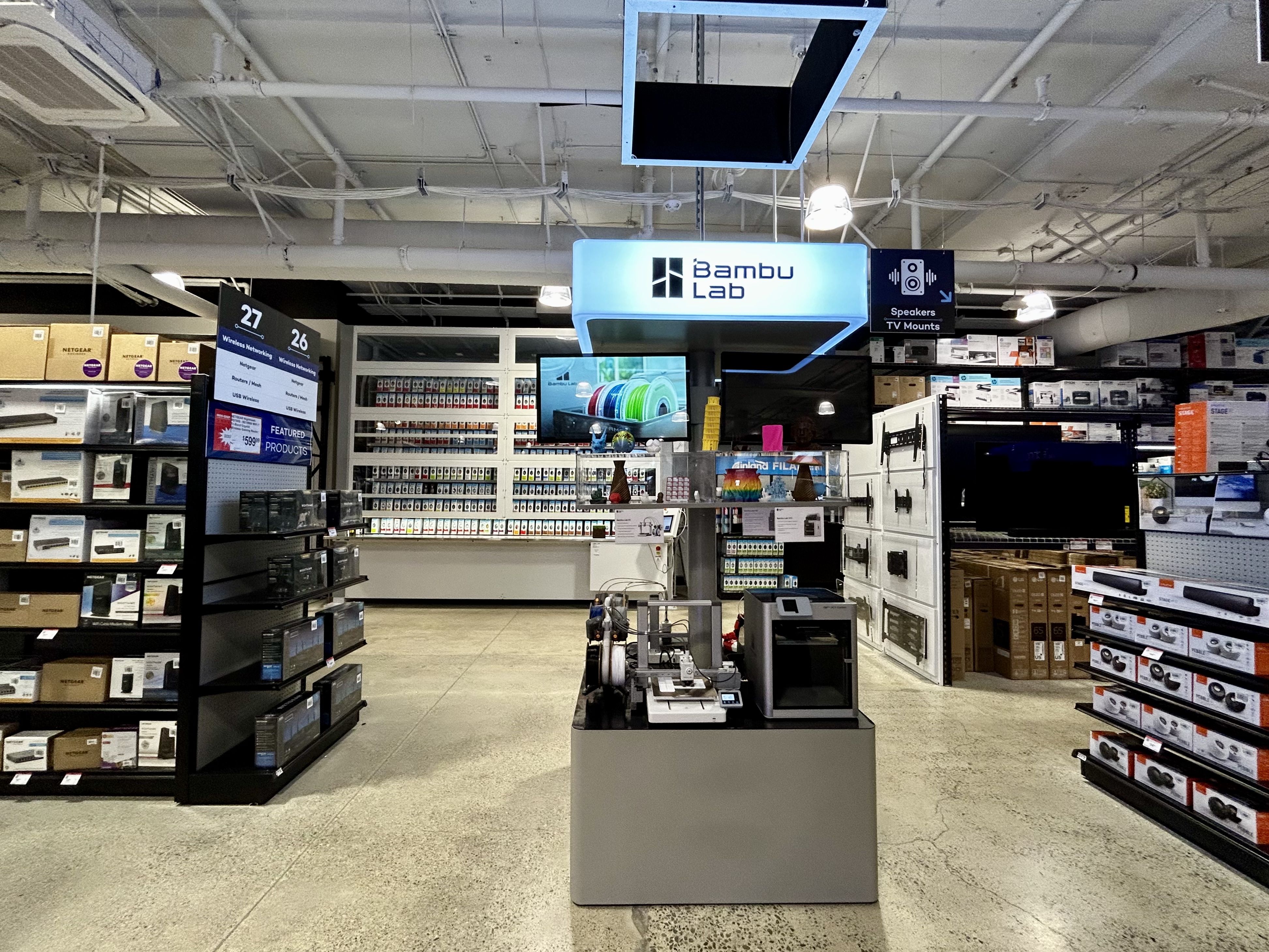 Photo of displays of 3D printing products