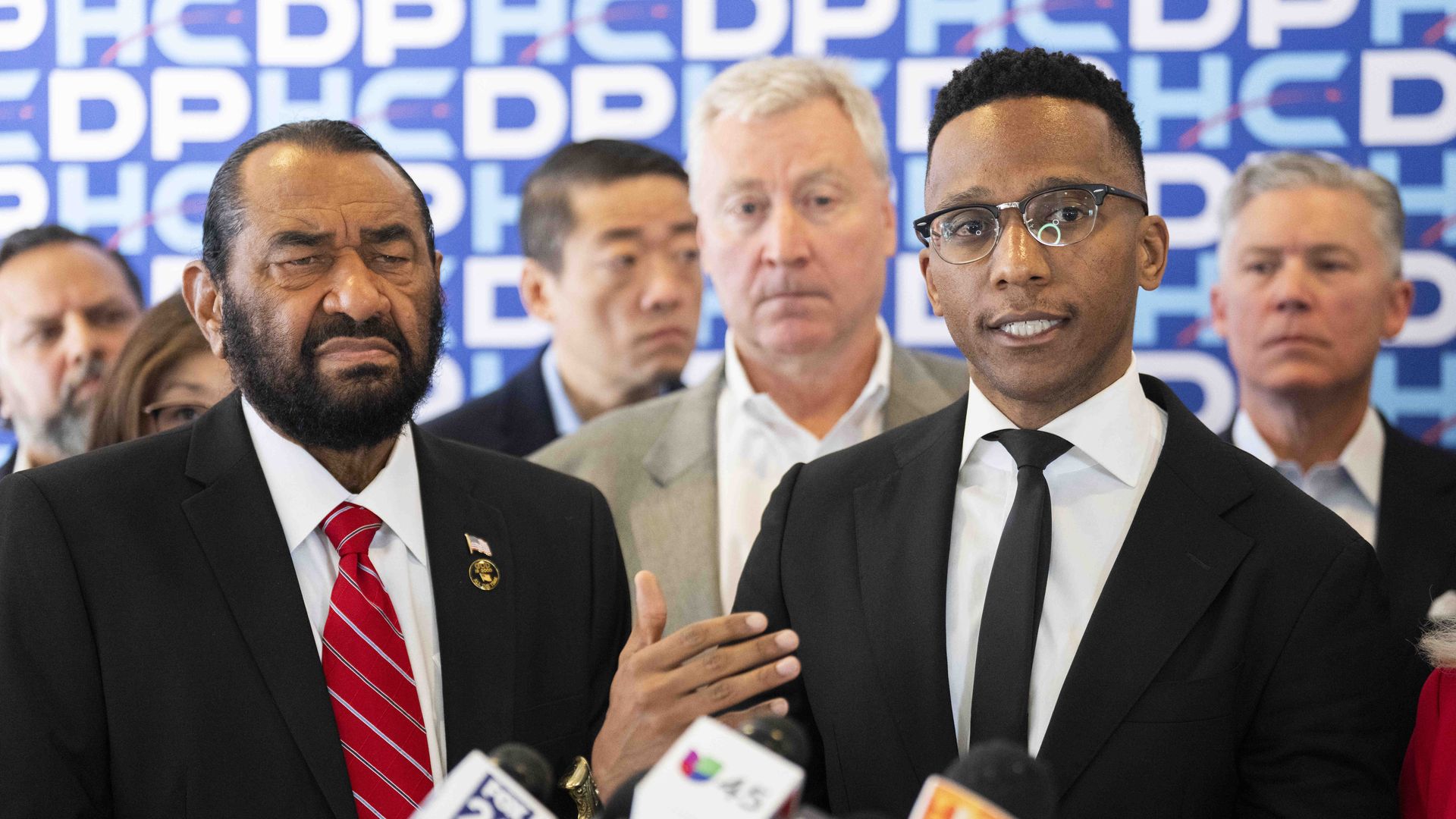 U.S. Reps. Al Green and Christian Menefee