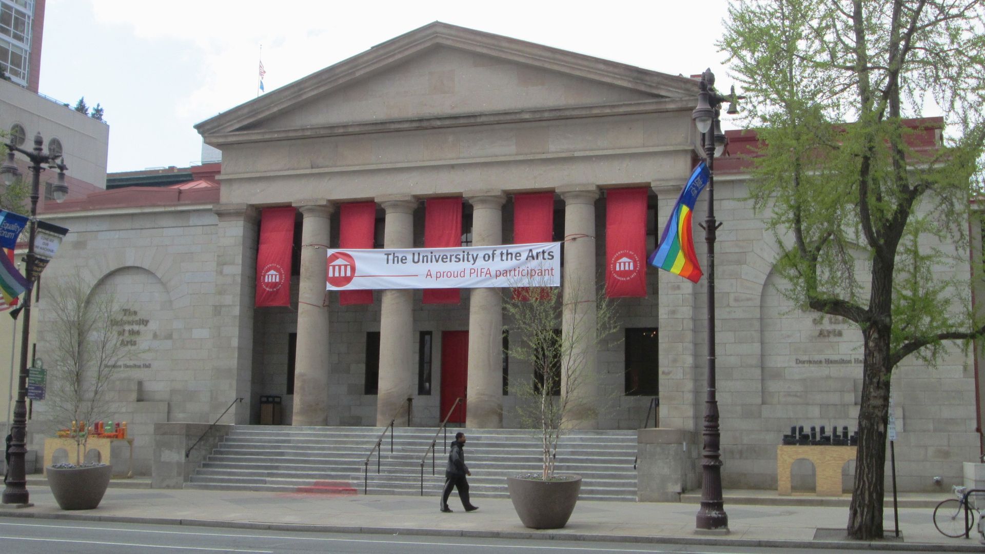 The University of the Arts' Hamilton Hall along South Broad Street in Philadelphia