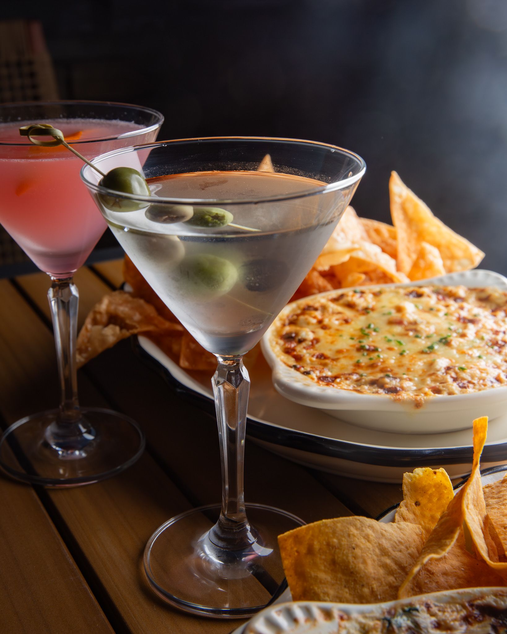 marinis and crab dip