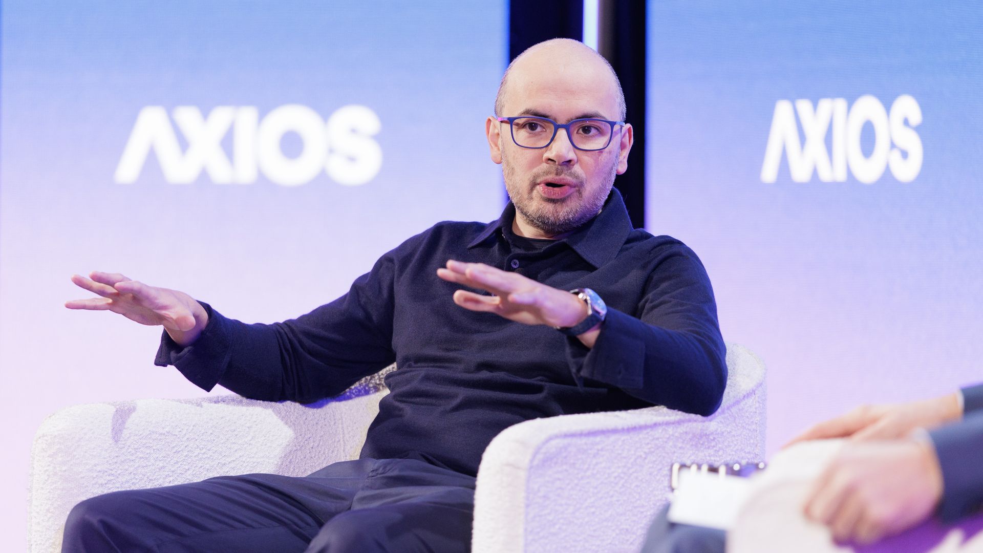 Google DeepMind CEO Demis Hassabis at Axios’ AI+ Summit in San Francisco Nov. 4. 