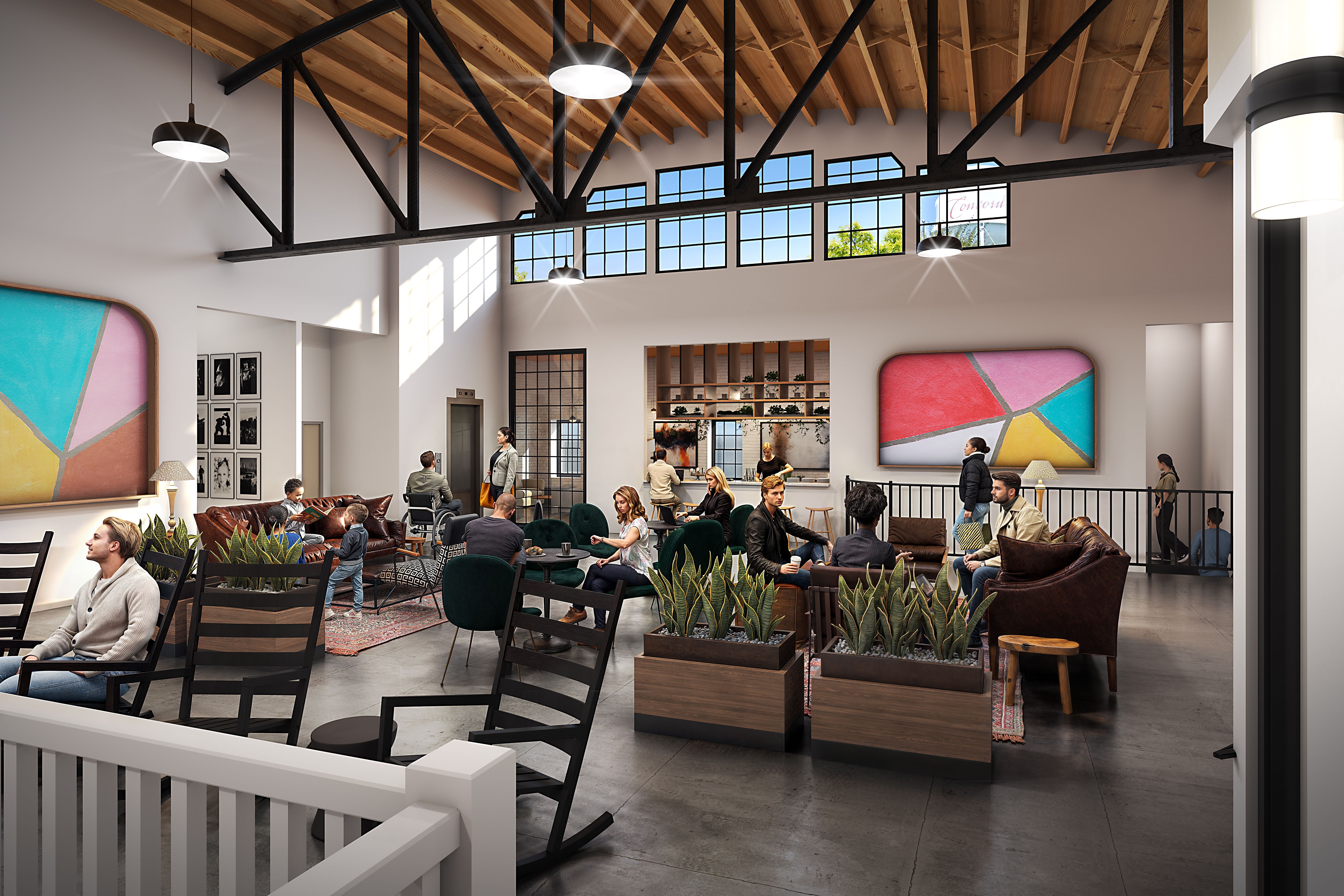 Rendering of shopping arcade