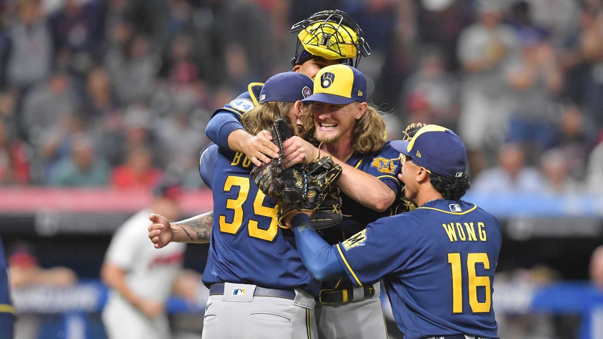 Brewers celebrating