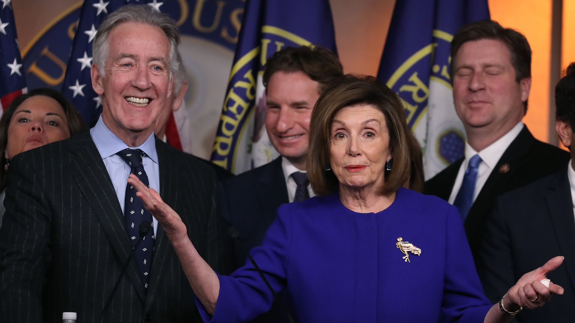 Pelosi with Democratic leaders