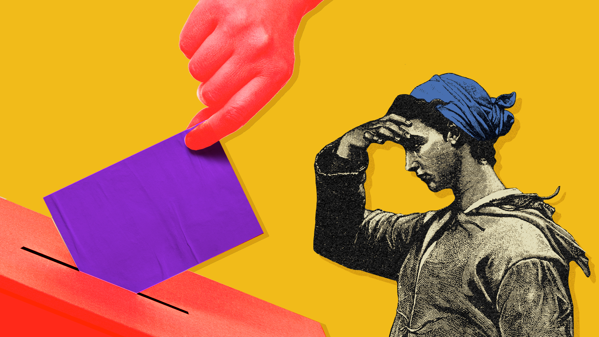 Voting box illustration