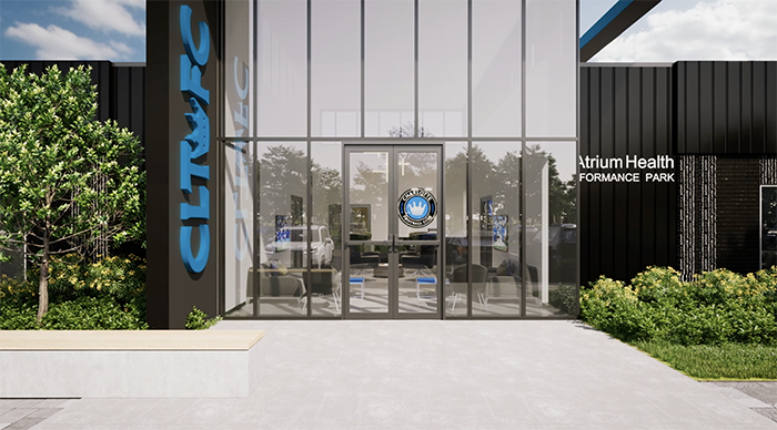 Charlotte FC's Atrium Health Performance Park. Rendering: Smith Harris Design Associates