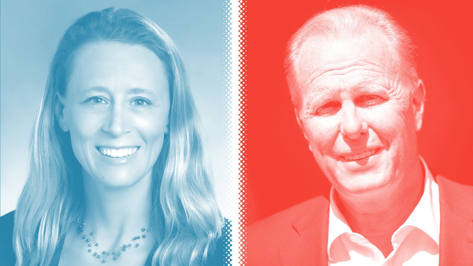 Photo Illustration of Terra Lawson Remer and Kevin Faulconer.