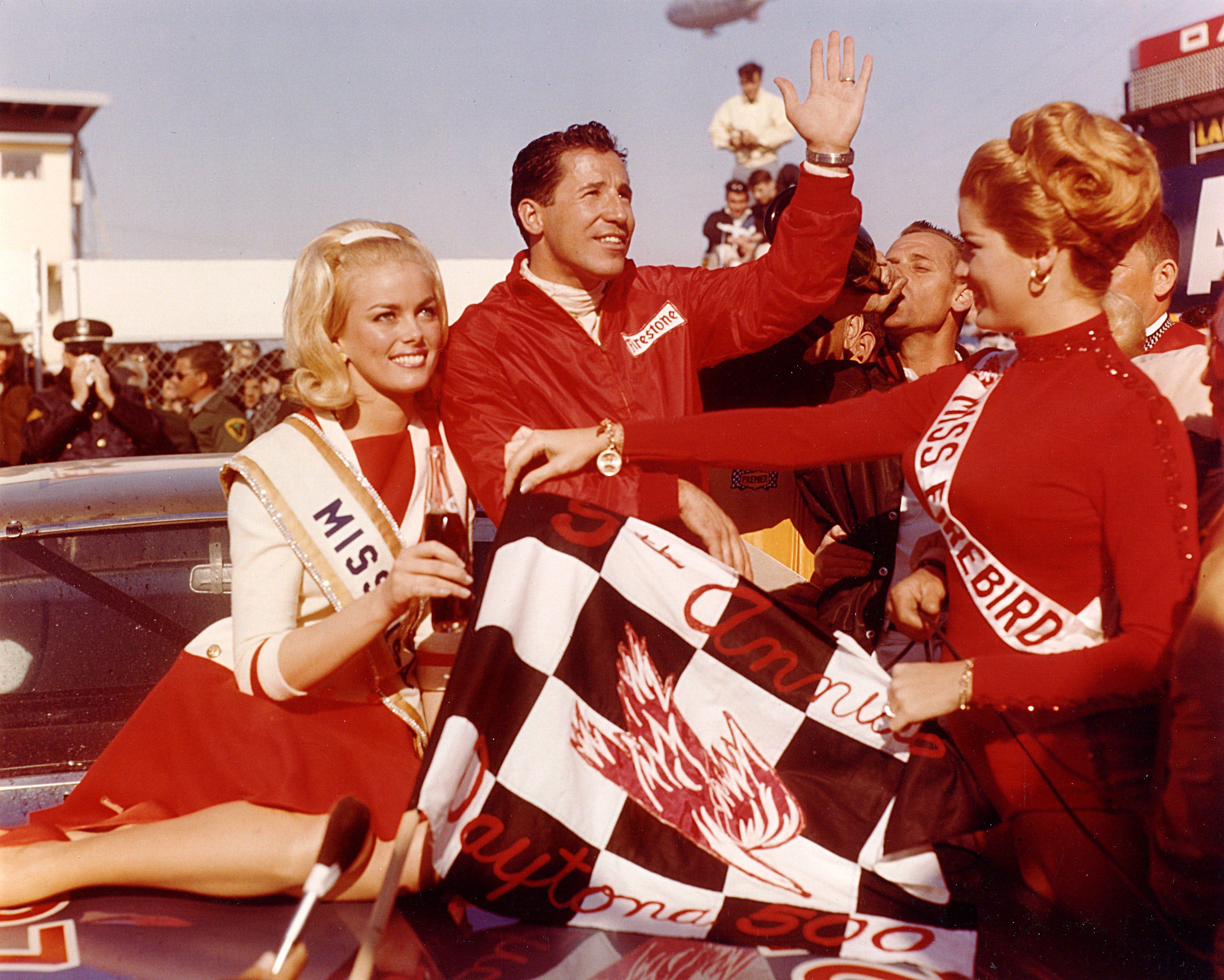 Mario Andretti after winning at Daytona