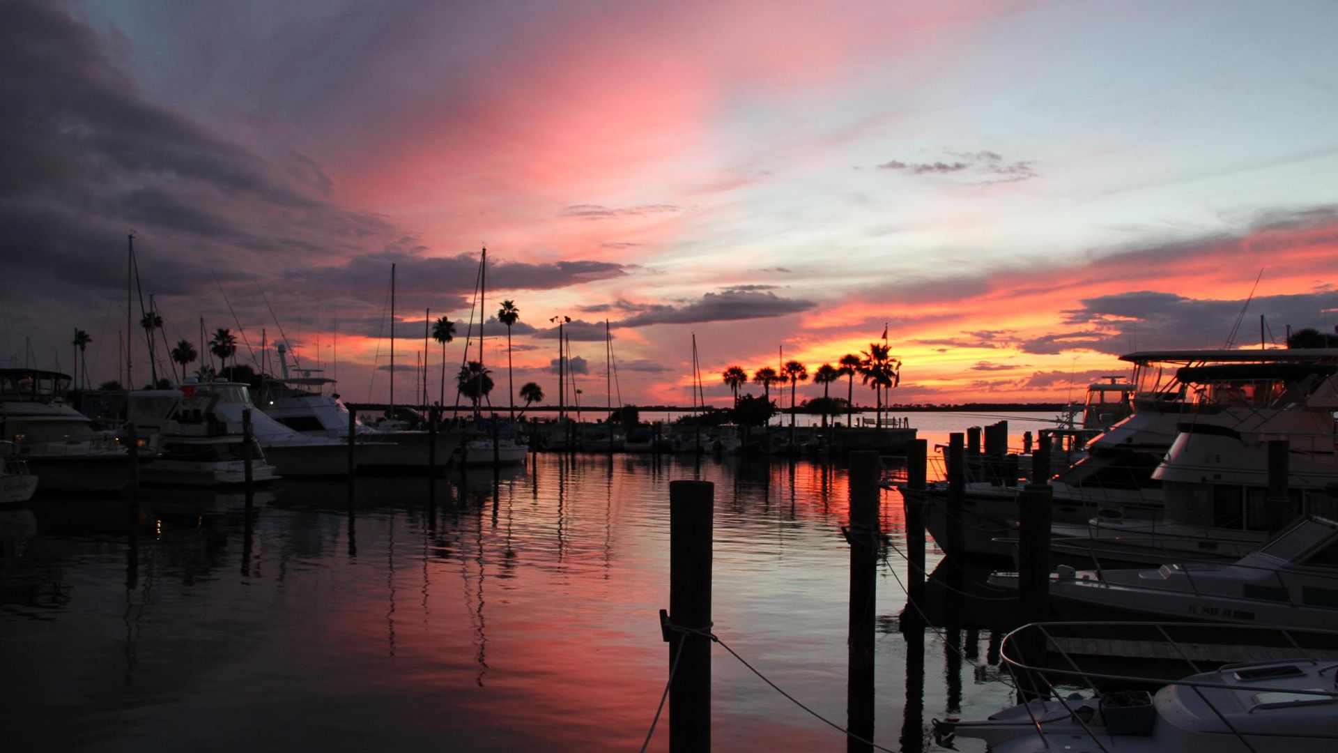 Sunset at the Dunedin Marina.