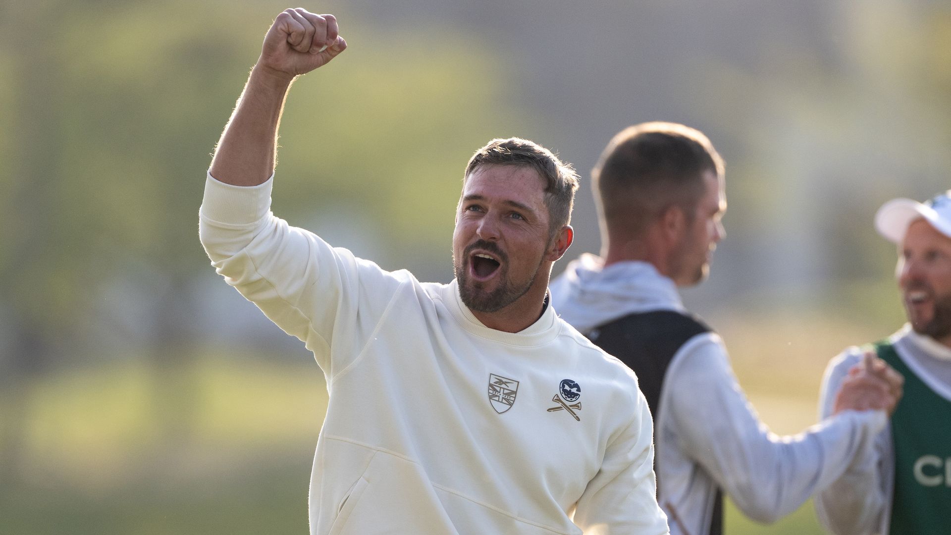  Bryson DeChambeau of Crushers GC celebrates after holing the winning putt on hole 18 on day three of LIV Golf Korea at Jack Nicklaus GC Korea on May 04, 2025 in Incheon, South Korea. (Photo by Jason Butler/Getty Images)