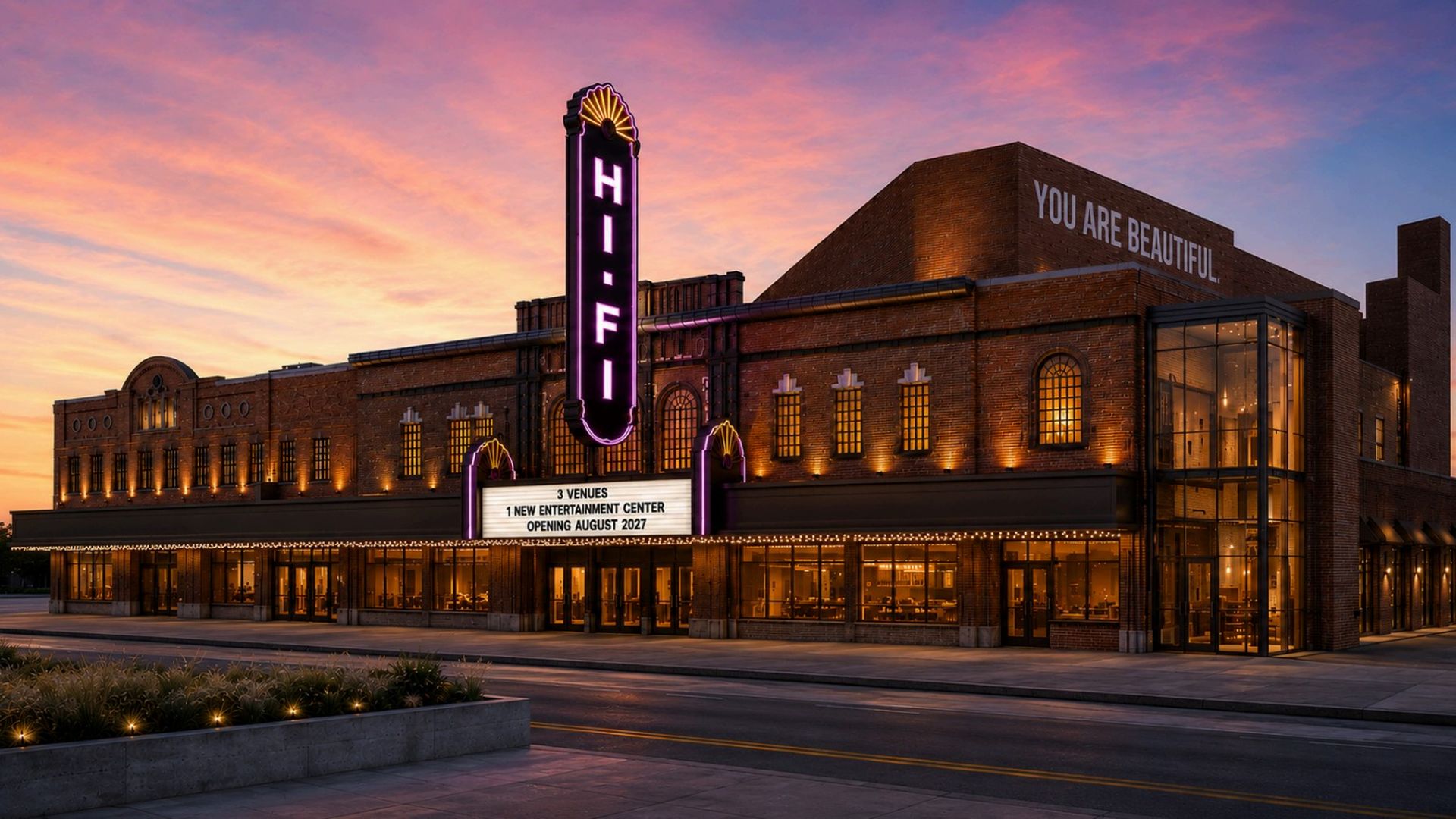 A rendering for the expanded HI FI for downtown Indianapolis.