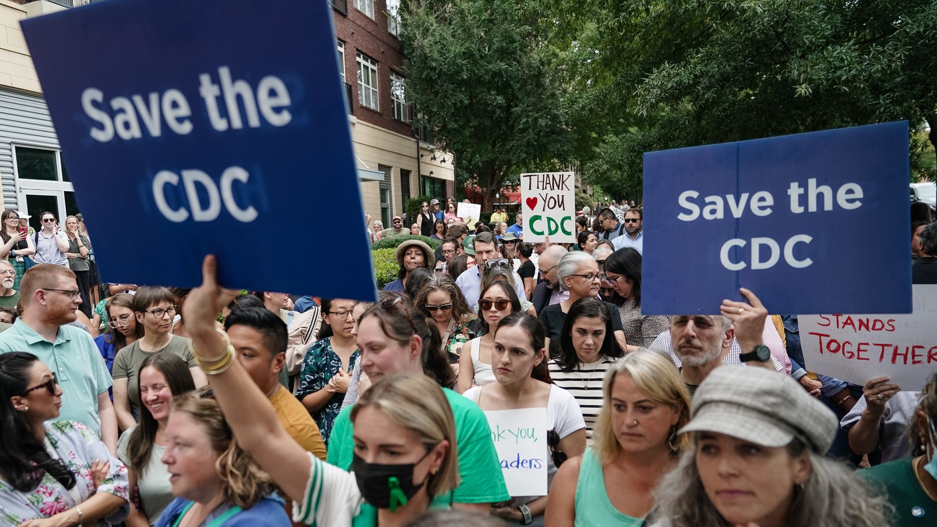 CDC demonstration outside the agency's Atlanta headquarters