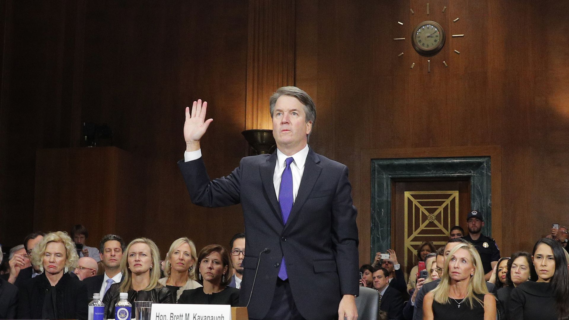 Brett Kavanaugh swearing in in front of the senate judiciary committee