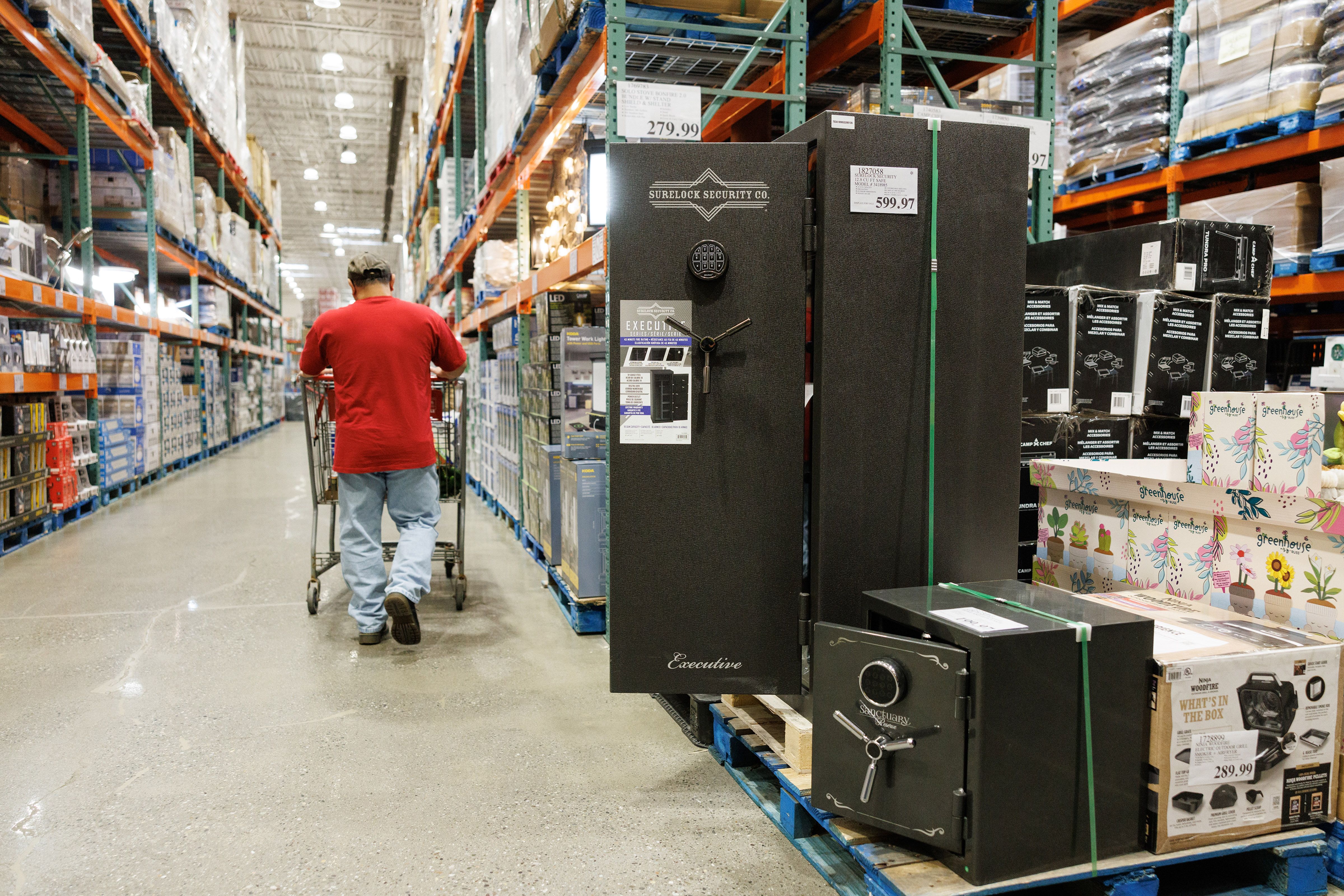 A gun safe at a Costco