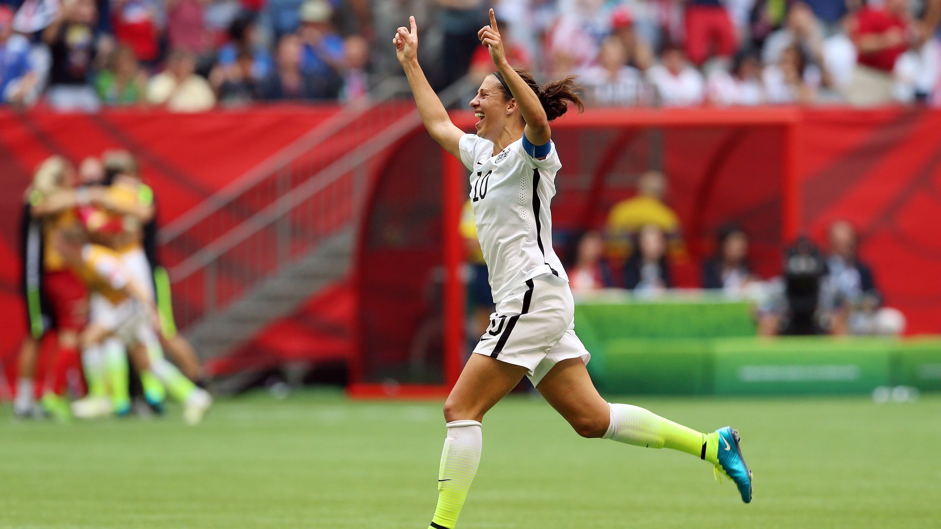 Carli Lloyd after netting her hat trick