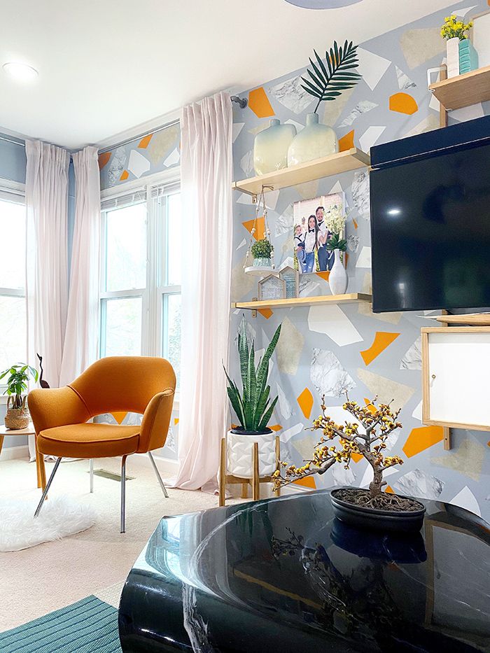 Family room Terrazzo wall