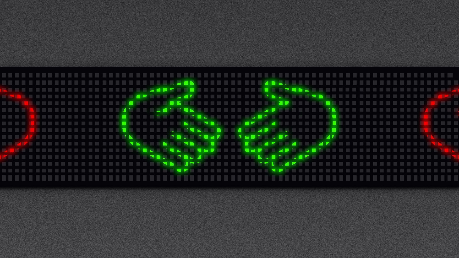 an illustration of a handshake going across a stock ticker