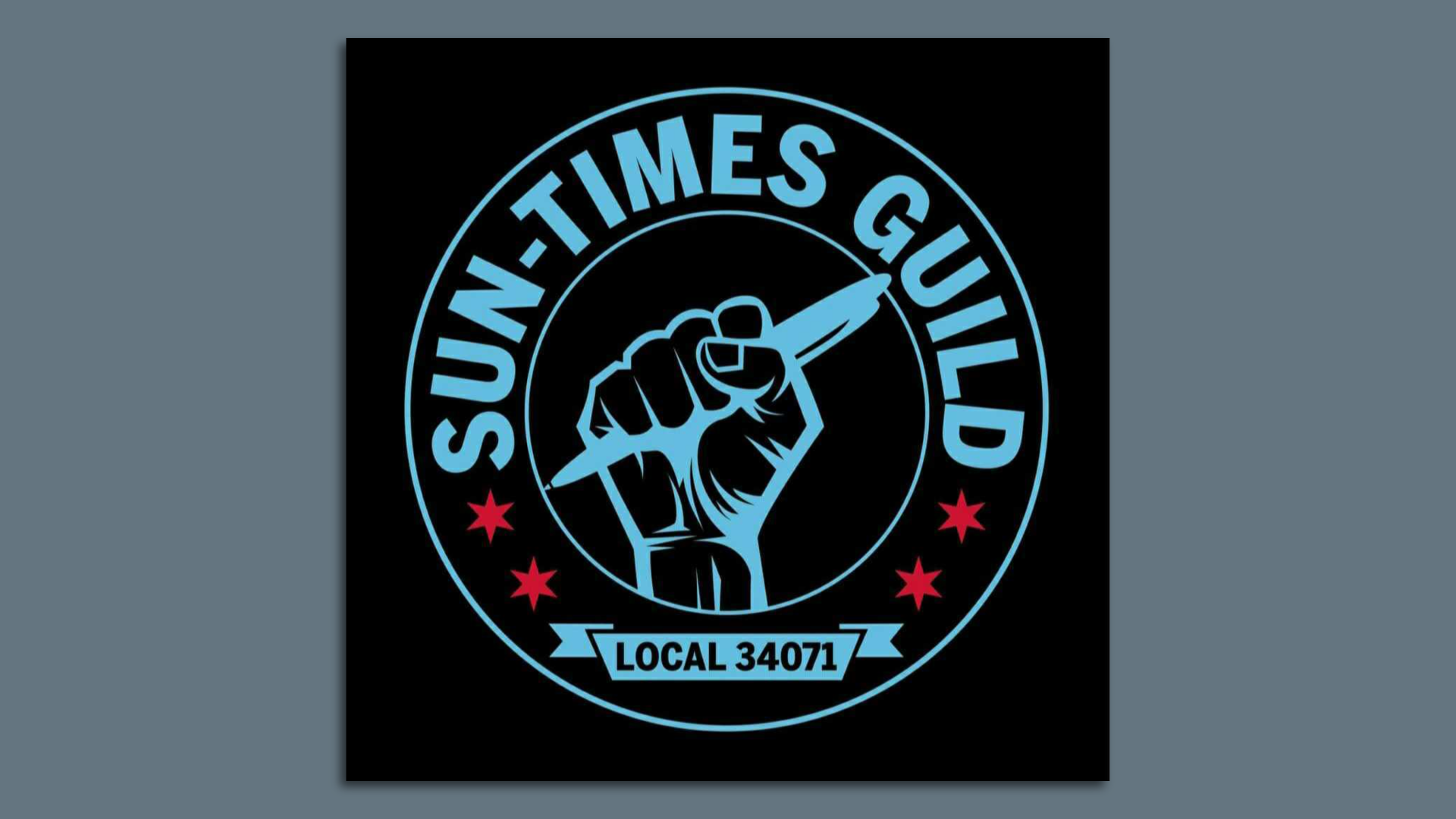 Photo of a logo of a union guild 